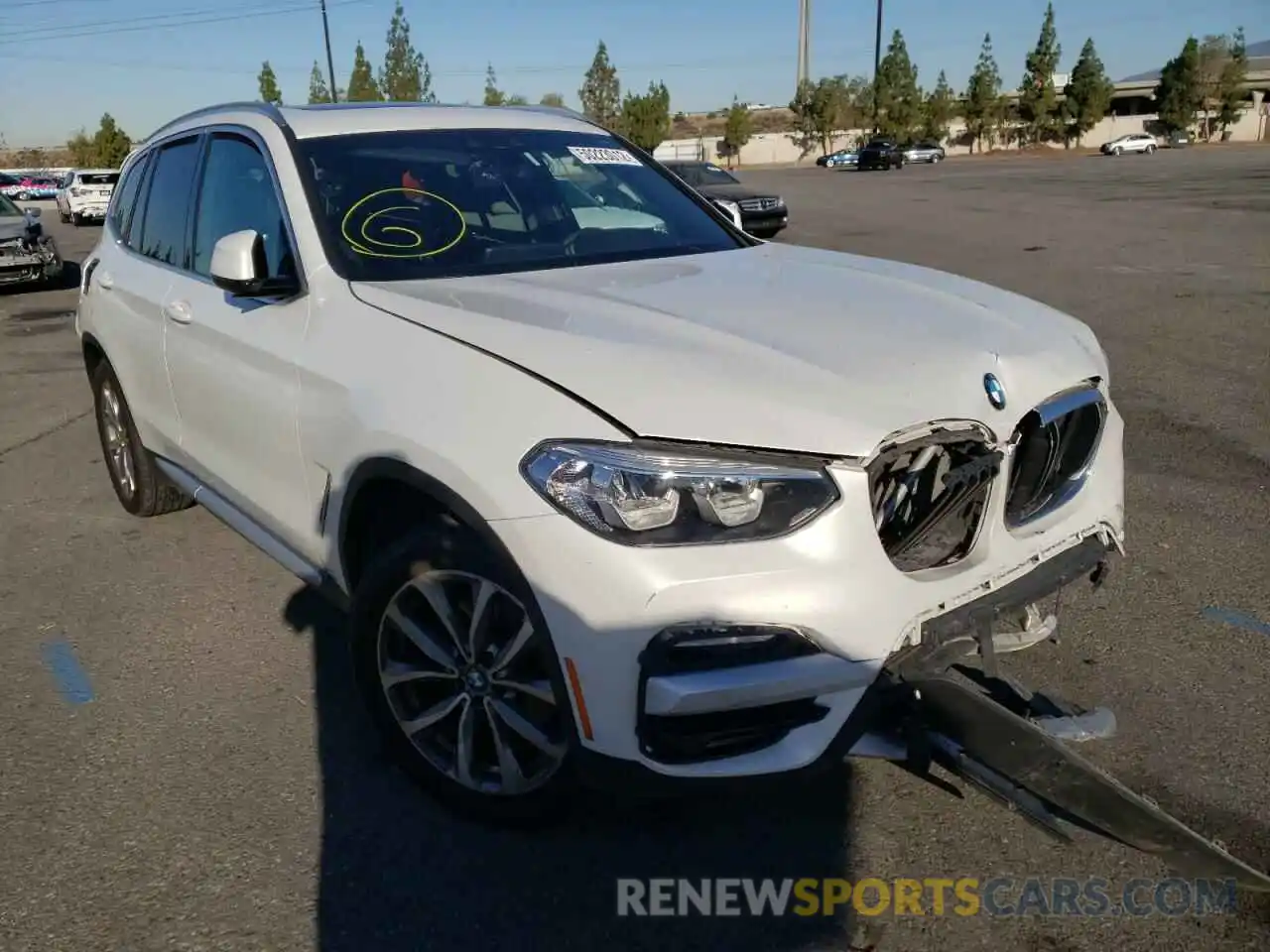 1 Photograph of a damaged car 5UXTR7C5XKLF34144 BMW X3 2019