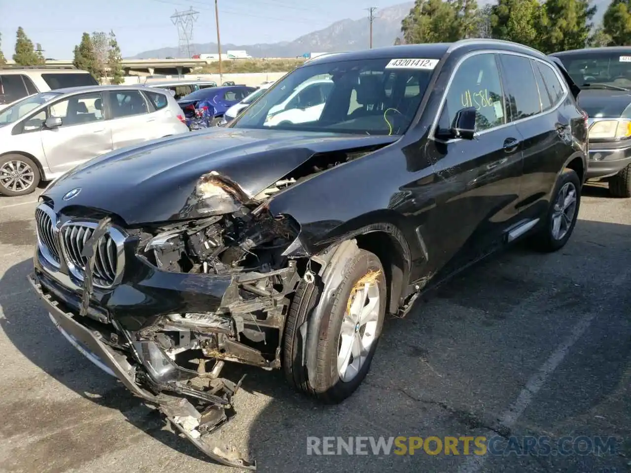 2 Photograph of a damaged car 5UXTR7C5XKLF36959 BMW X3 2019