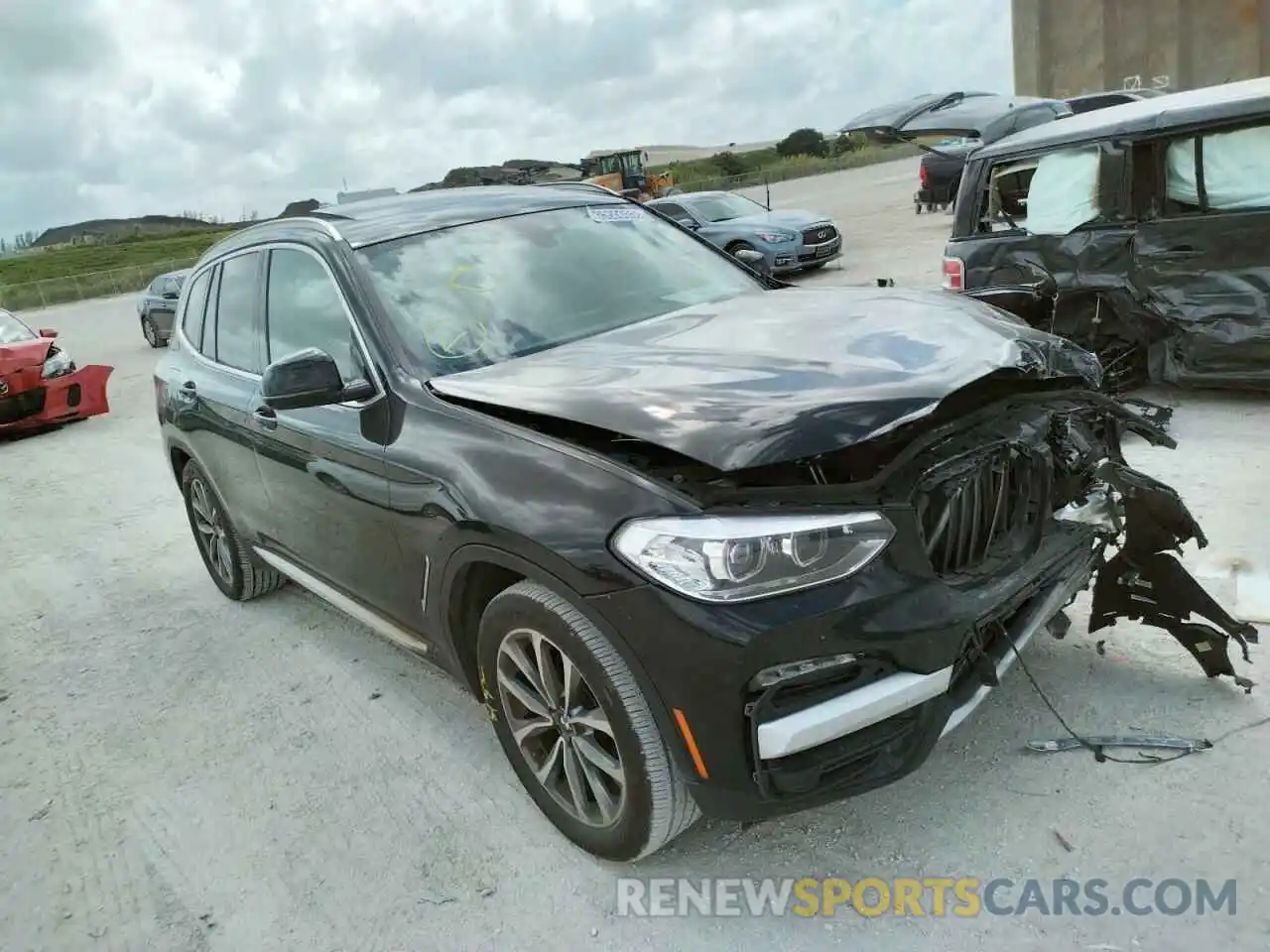 1 Photograph of a damaged car 5UXTR7C5XKLR49672 BMW X3 2019