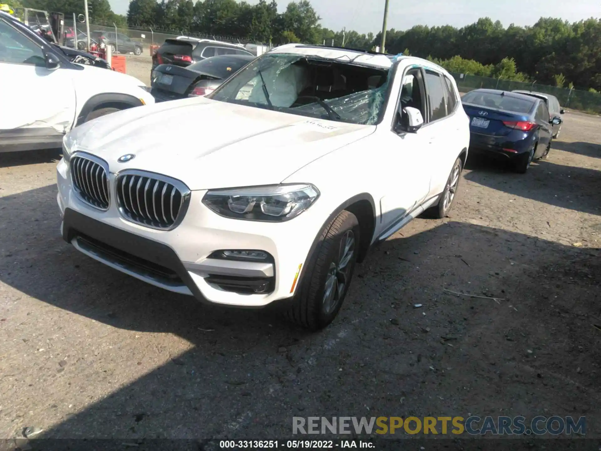 2 Photograph of a damaged car 5UXTR7C5XKLR52989 BMW X3 2019