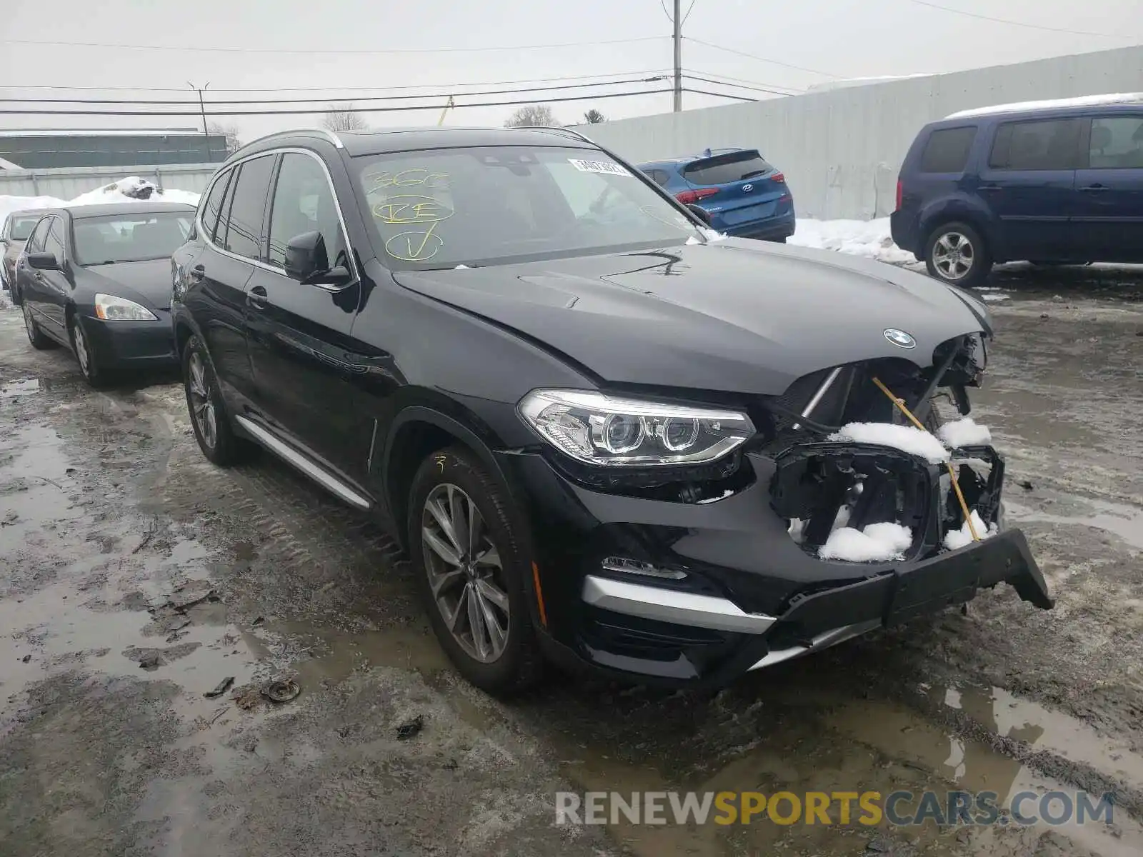1 Photograph of a damaged car 5UXTR9C50KLE19922 BMW X3 2019