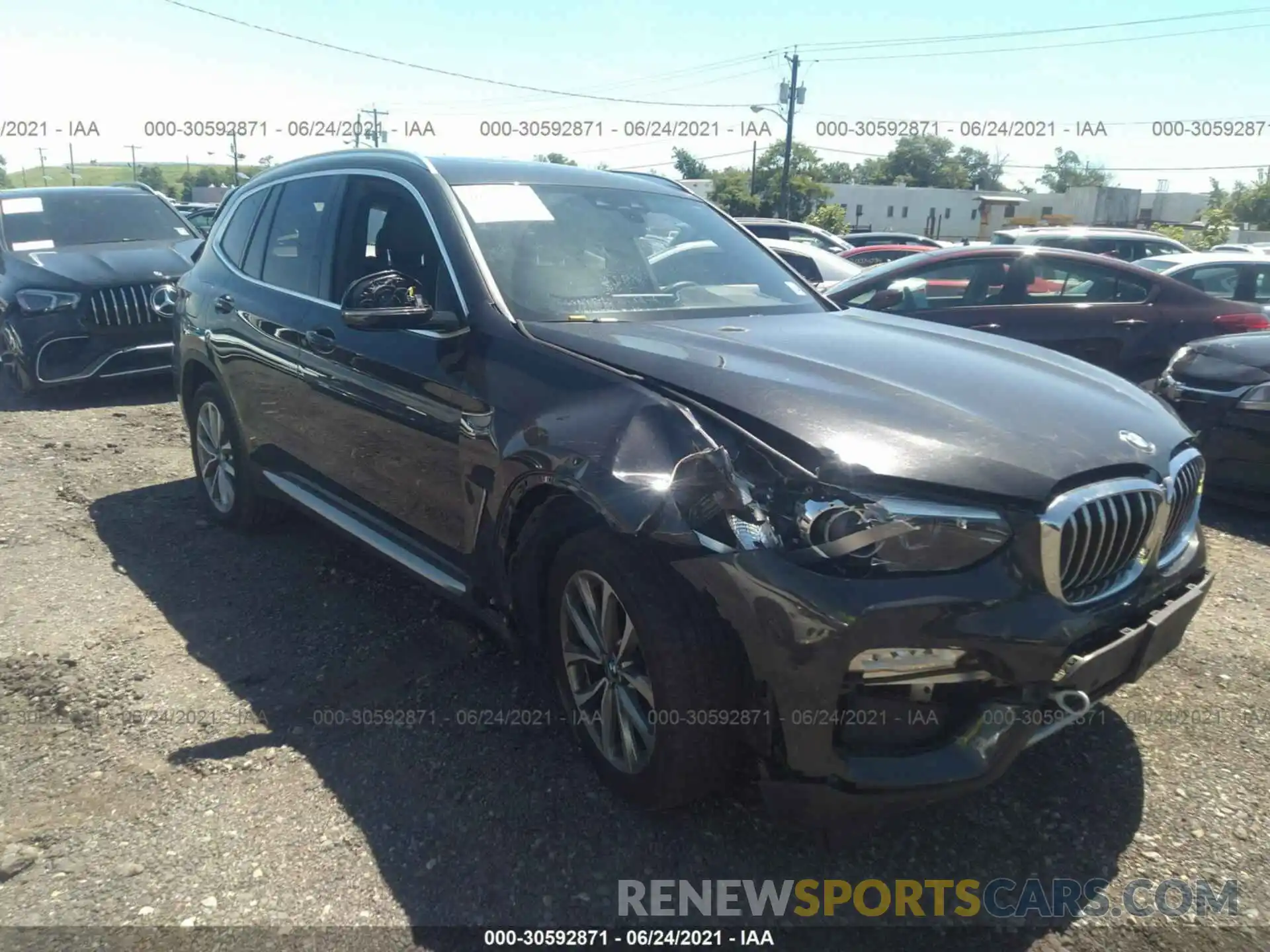 1 Photograph of a damaged car 5UXTR9C50KLP90107 BMW X3 2019