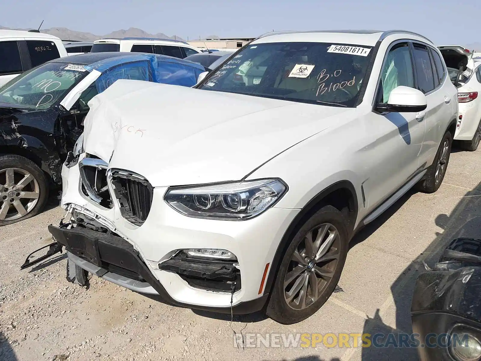 2 Photograph of a damaged car 5UXTR9C51KLD97624 BMW X3 2019