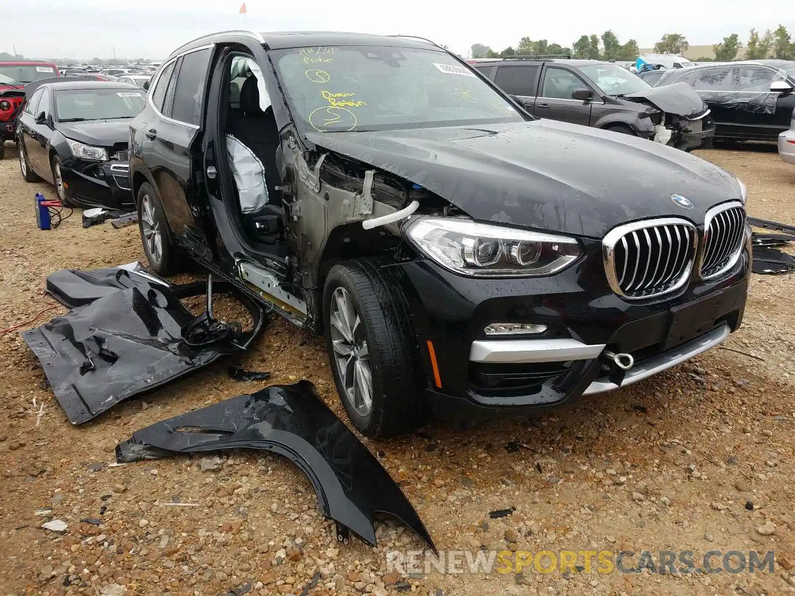 1 Photograph of a damaged car 5UXTR9C52KLP90559 BMW X3 2019