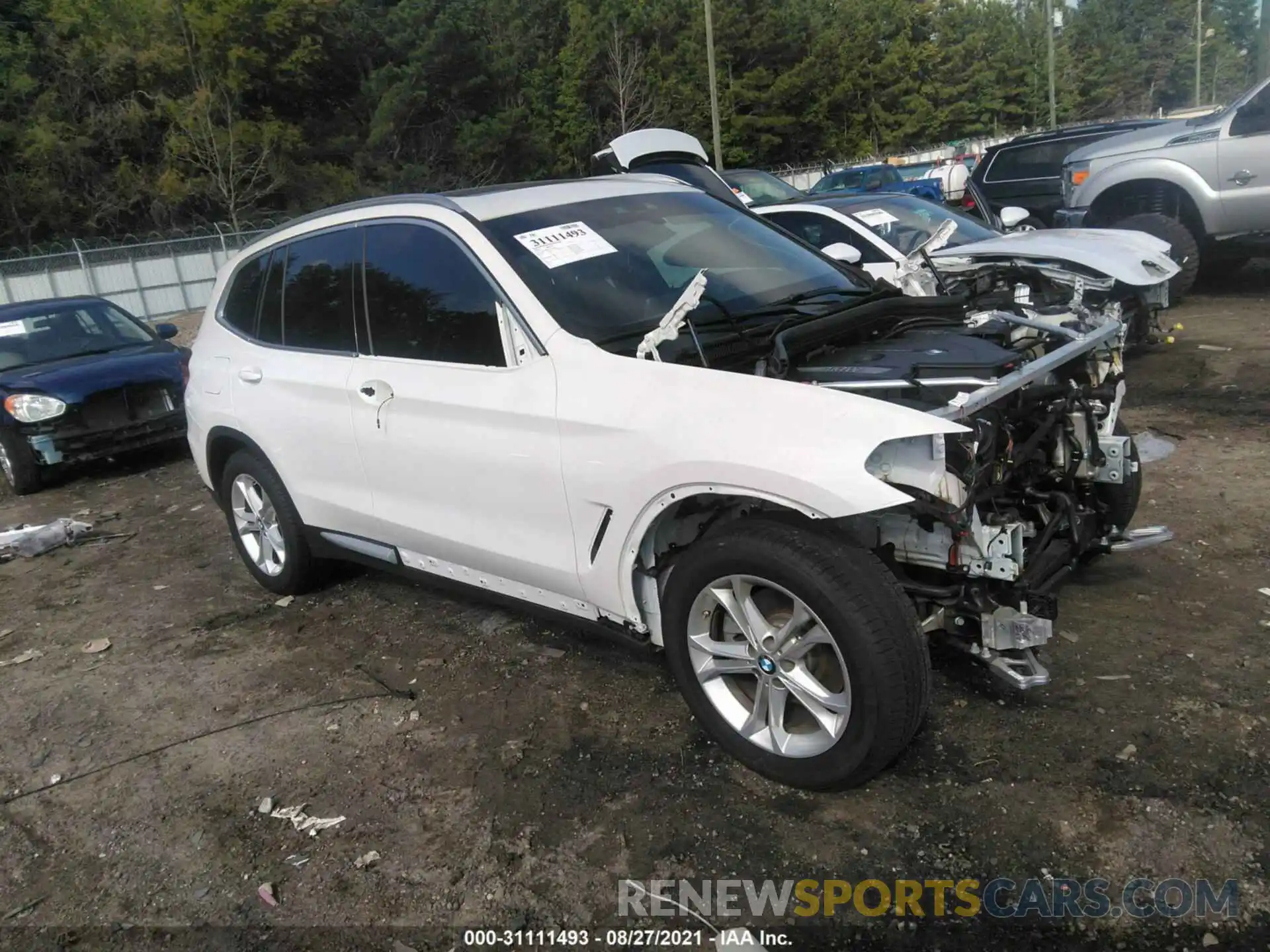 1 Photograph of a damaged car 5UXTR9C52KLR10084 BMW X3 2019