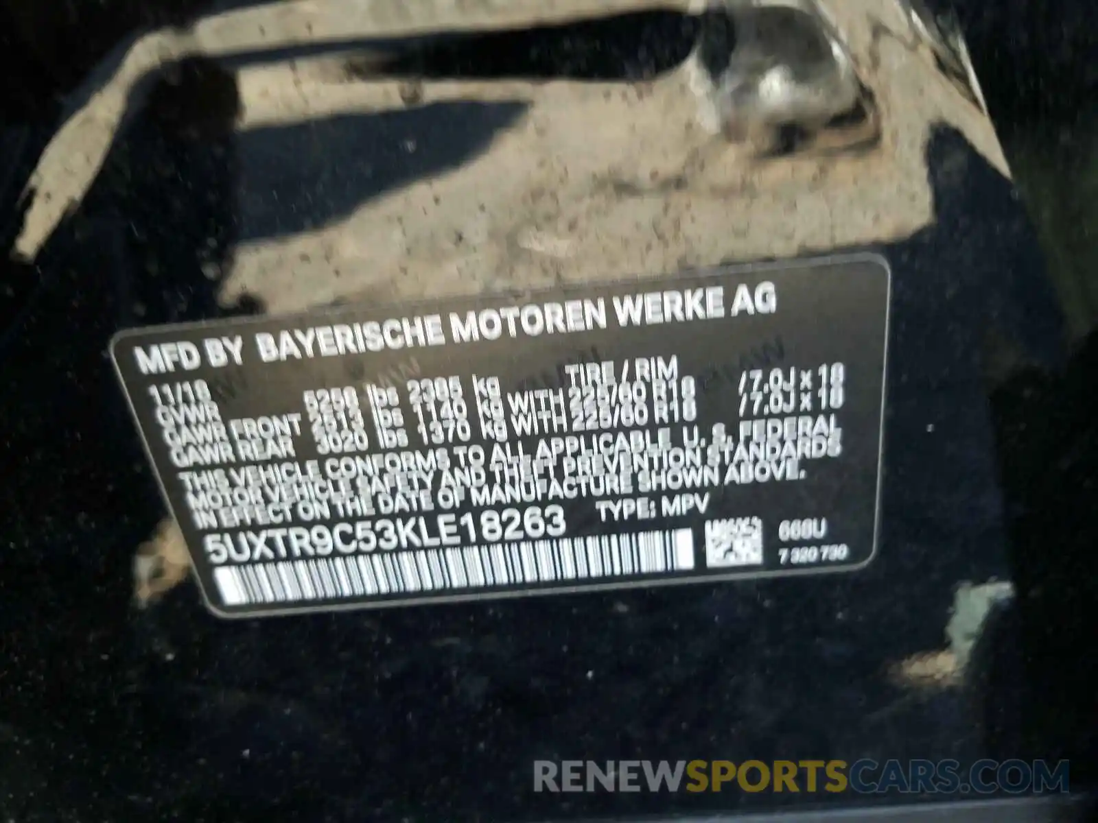 10 Фотография поврежденного автомобиля 5UXTR9C53KLE18263 BMW X3 2019