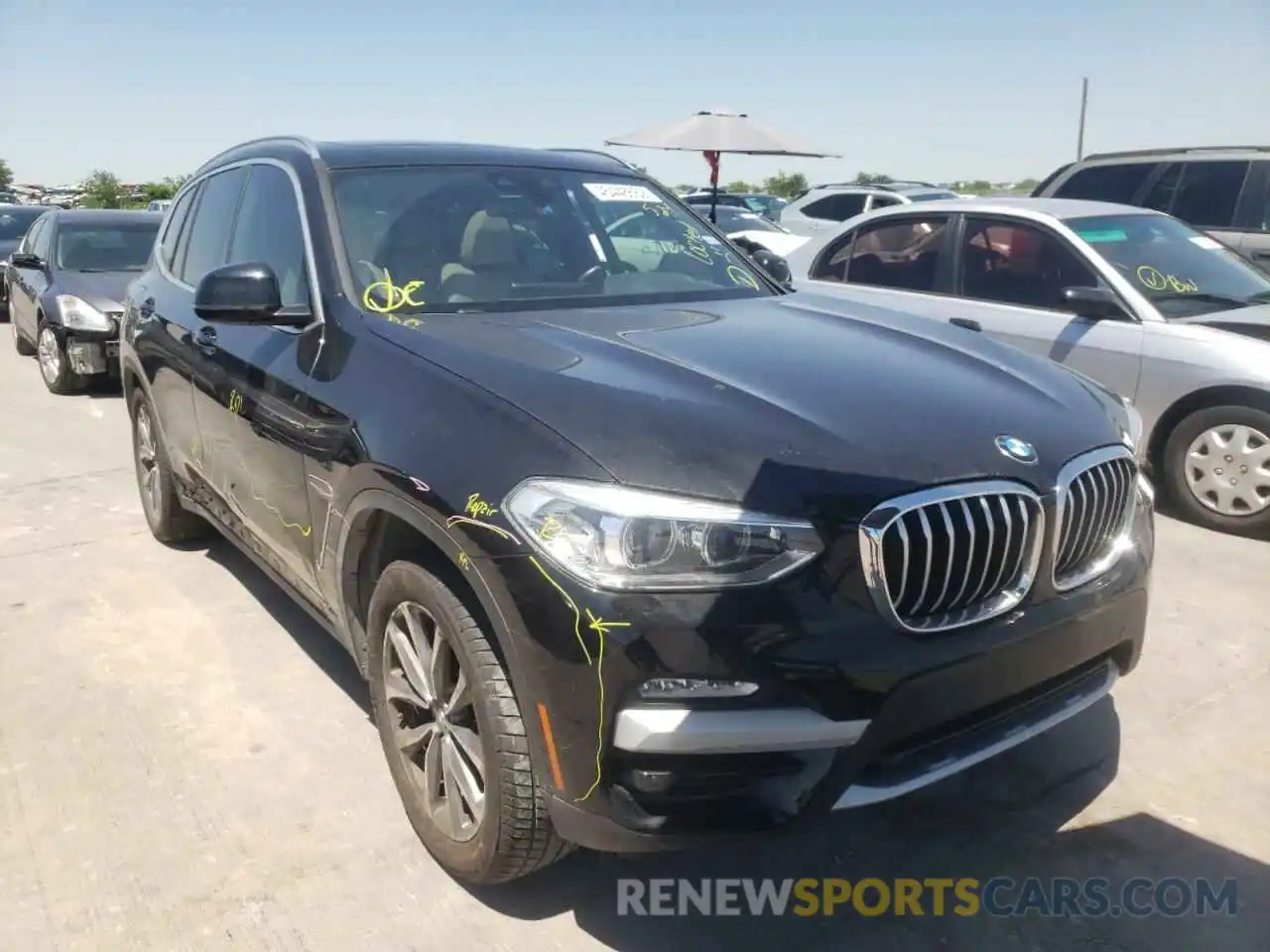 1 Photograph of a damaged car 5UXTR9C53KLP97410 BMW X3 2019