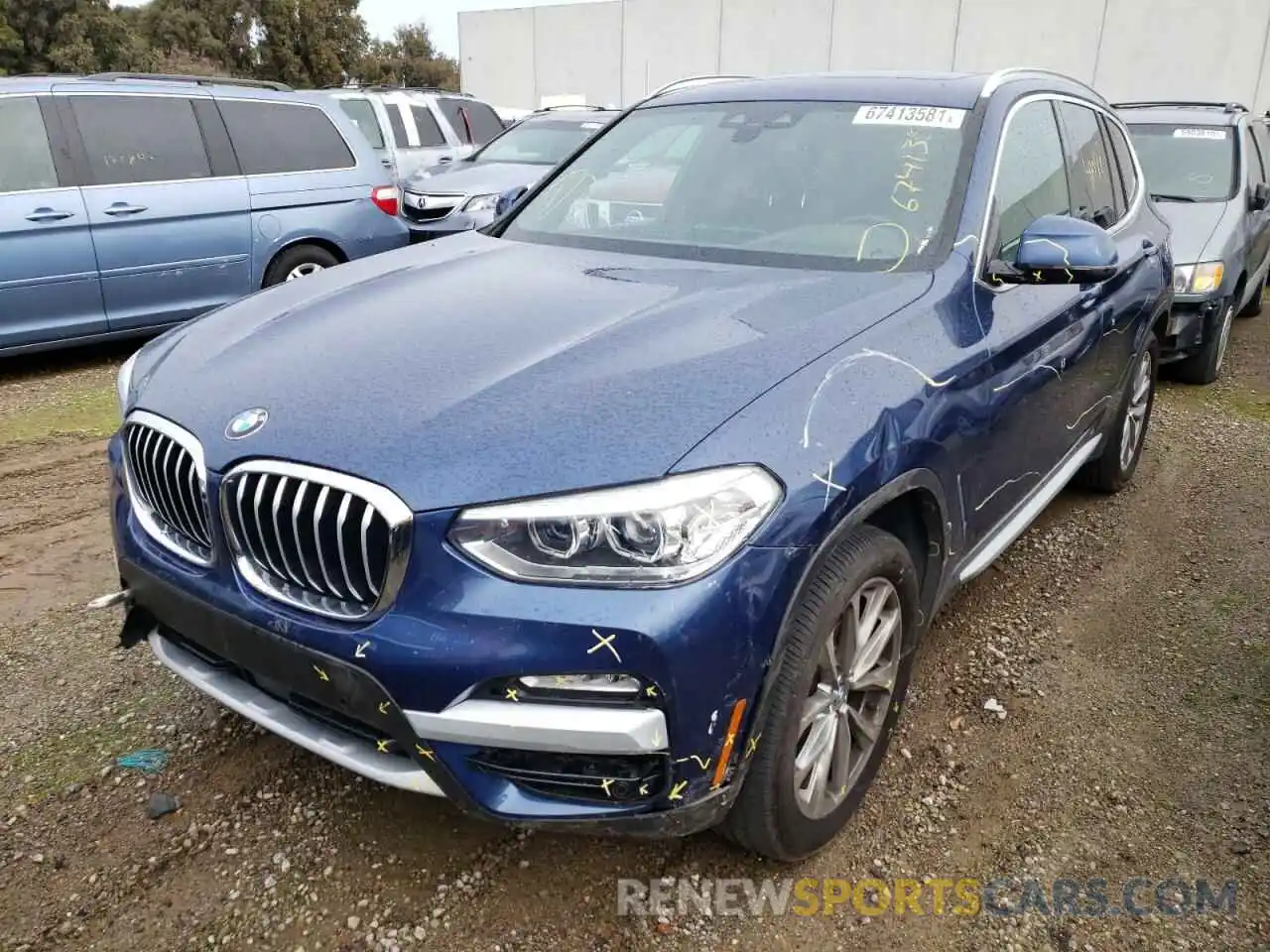 2 Photograph of a damaged car 5UXTR9C54KLD93163 BMW X3 2019