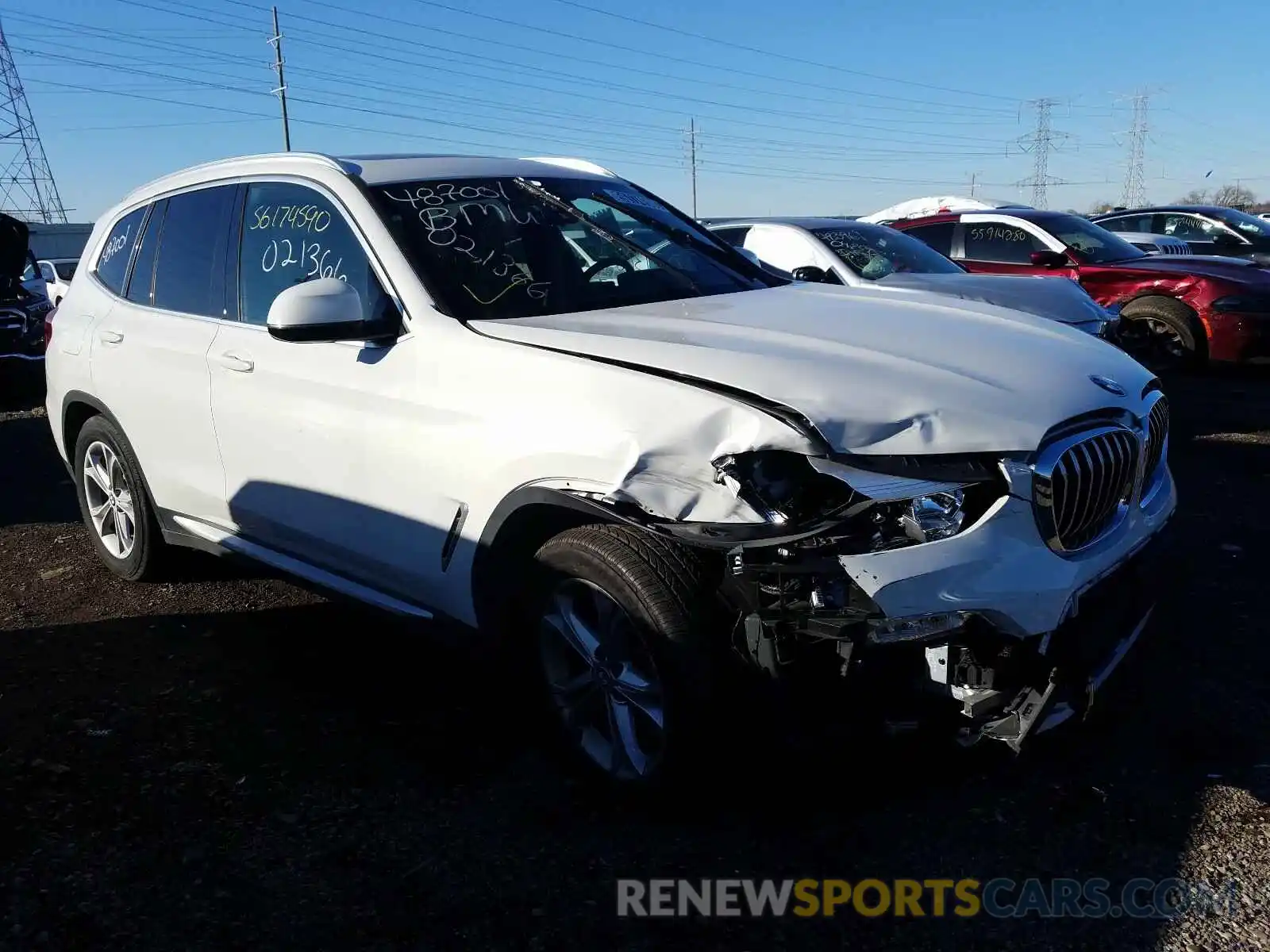 1 Photograph of a damaged car 5UXTR9C54KLE17977 BMW X3 2019