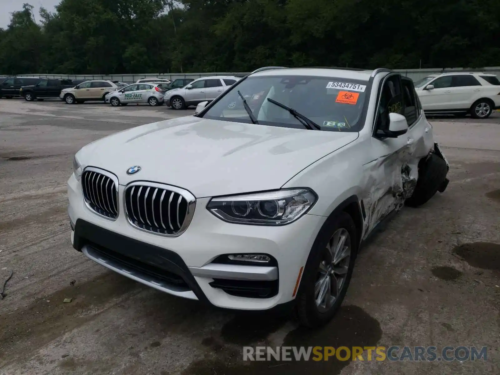 2 Photograph of a damaged car 5UXTR9C54KLE18353 BMW X3 2019