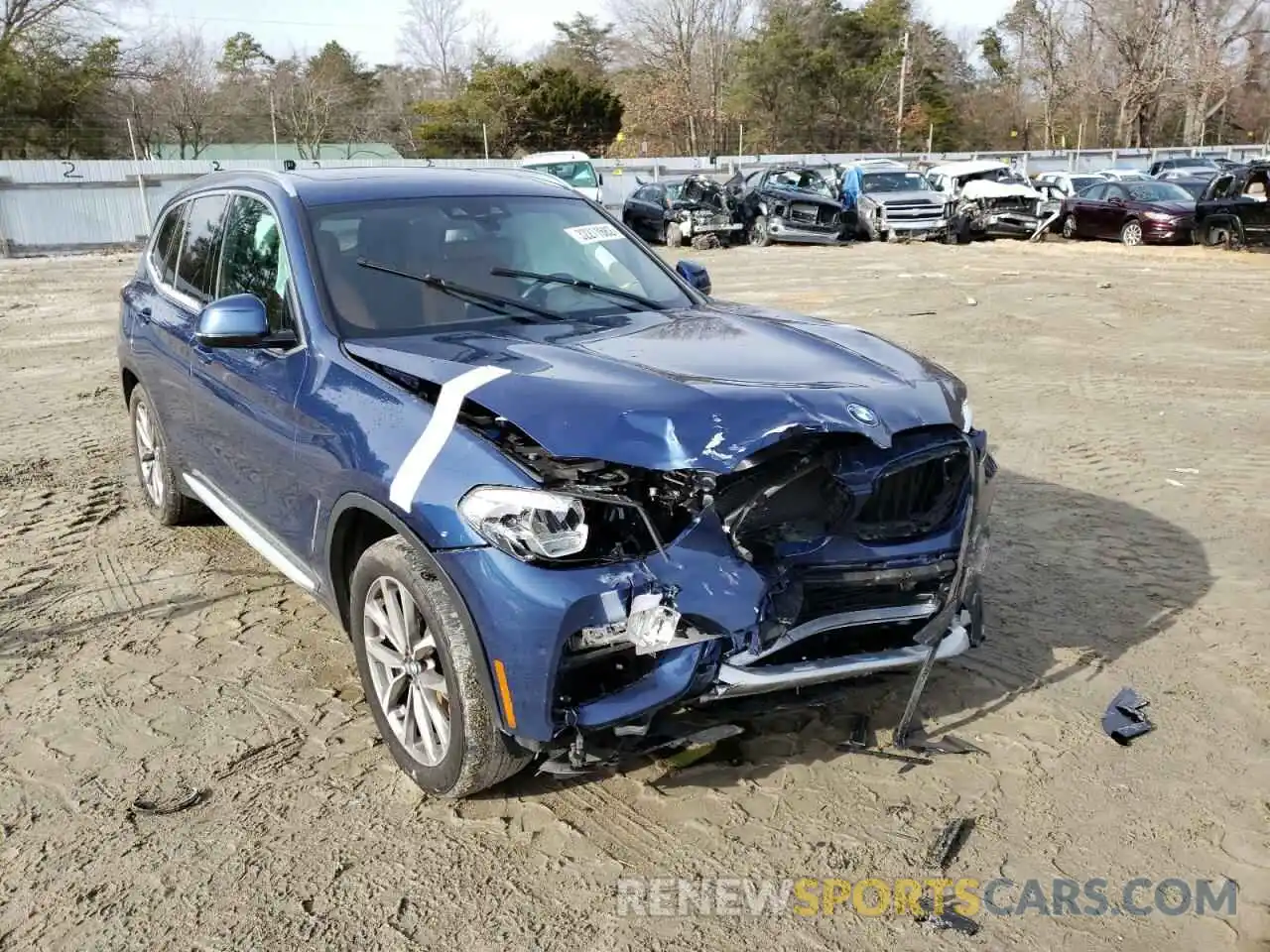 1 Photograph of a damaged car 5UXTR9C54KLP82205 BMW X3 2019