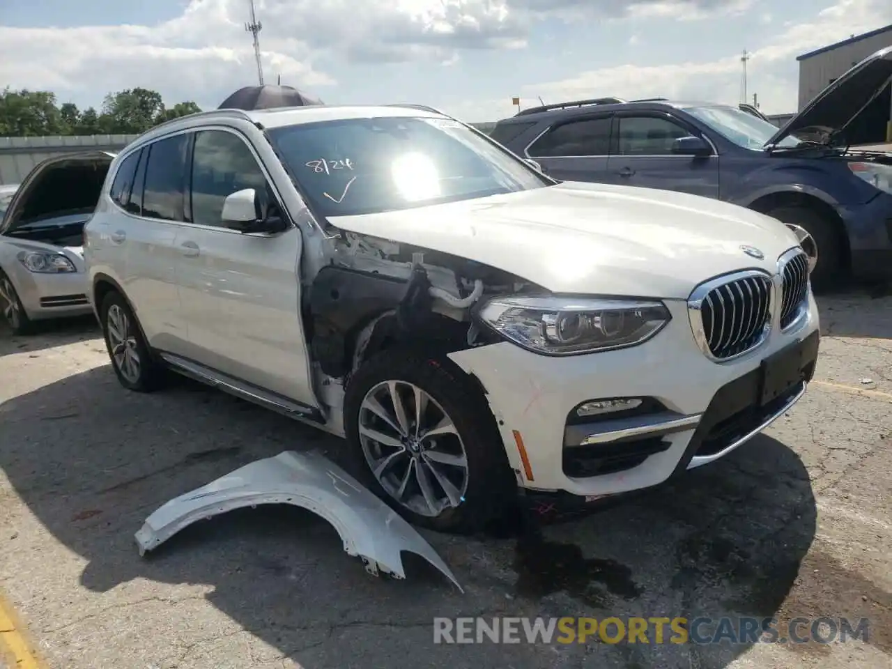 1 Photograph of a damaged car 5UXTR9C55KLD97707 BMW X3 2019