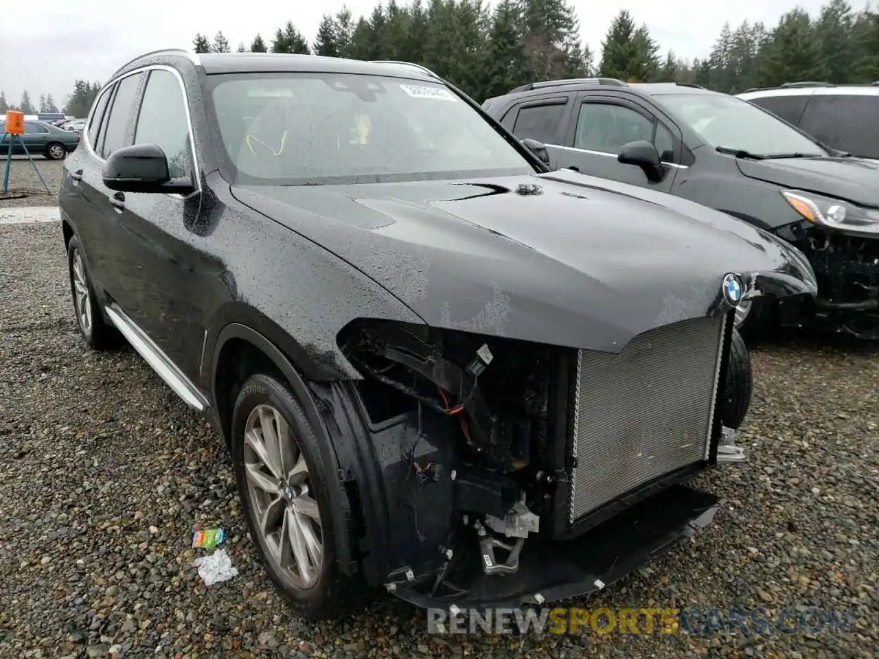 1 Photograph of a damaged car 5UXTR9C55KLE20130 BMW X3 2019