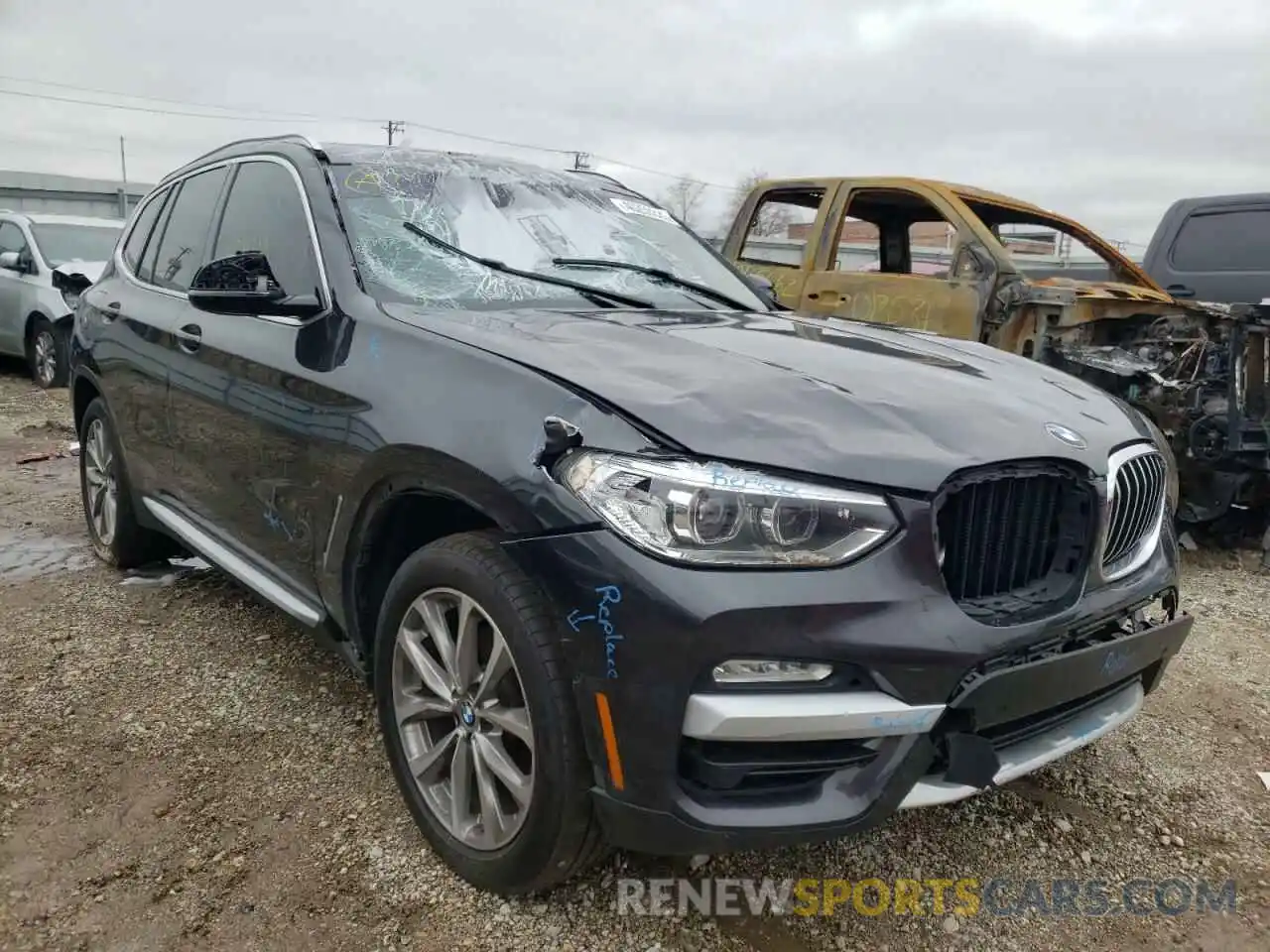 1 Photograph of a damaged car 5UXTR9C55KLE20743 BMW X3 2019