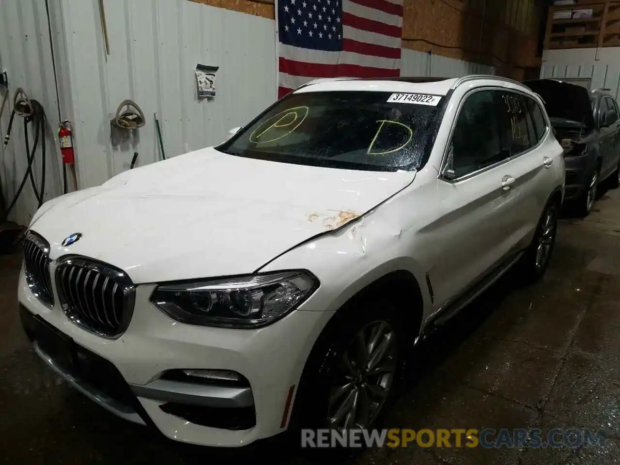 2 Photograph of a damaged car 5UXTR9C56KLE11761 BMW X3 2019