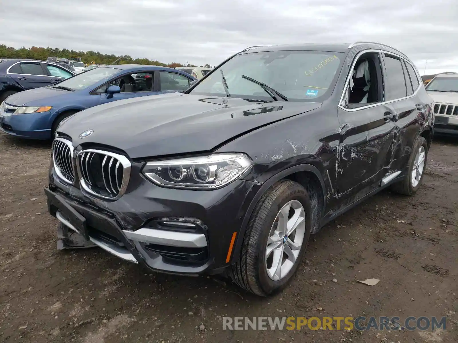 2 Photograph of a damaged car 5UXTR9C56KLE13414 BMW X3 2019