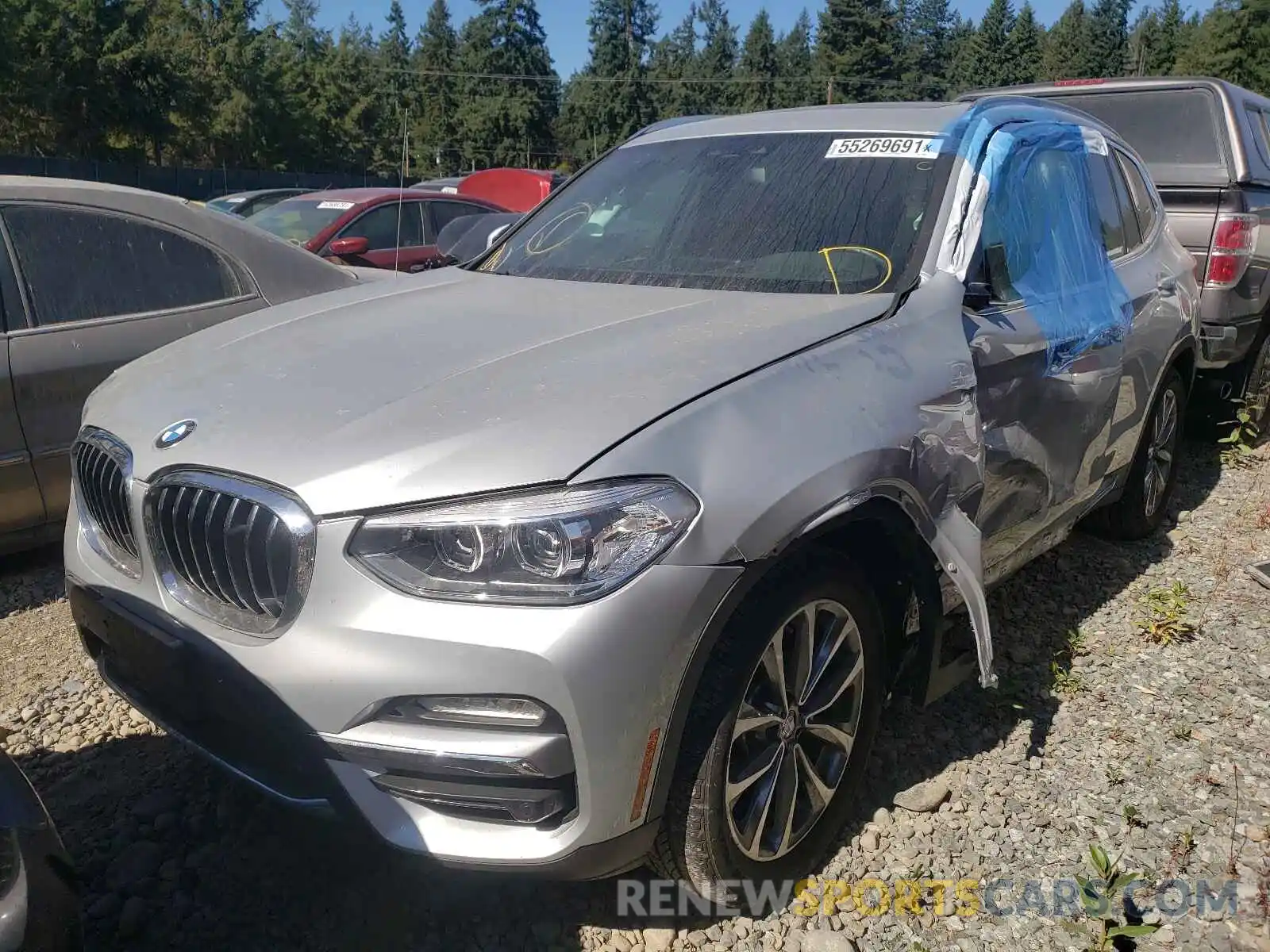 2 Фотография поврежденного автомобиля 5UXTR9C56KLP93948 BMW X3 2019