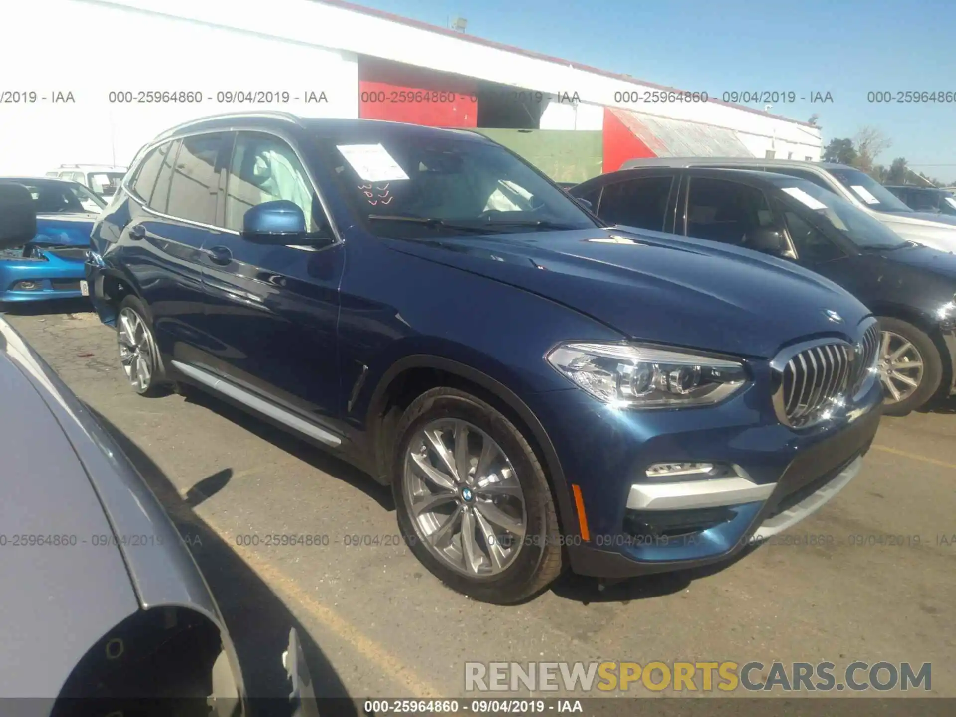 1 Photograph of a damaged car 5UXTR9C56KLR03980 BMW X3 2019