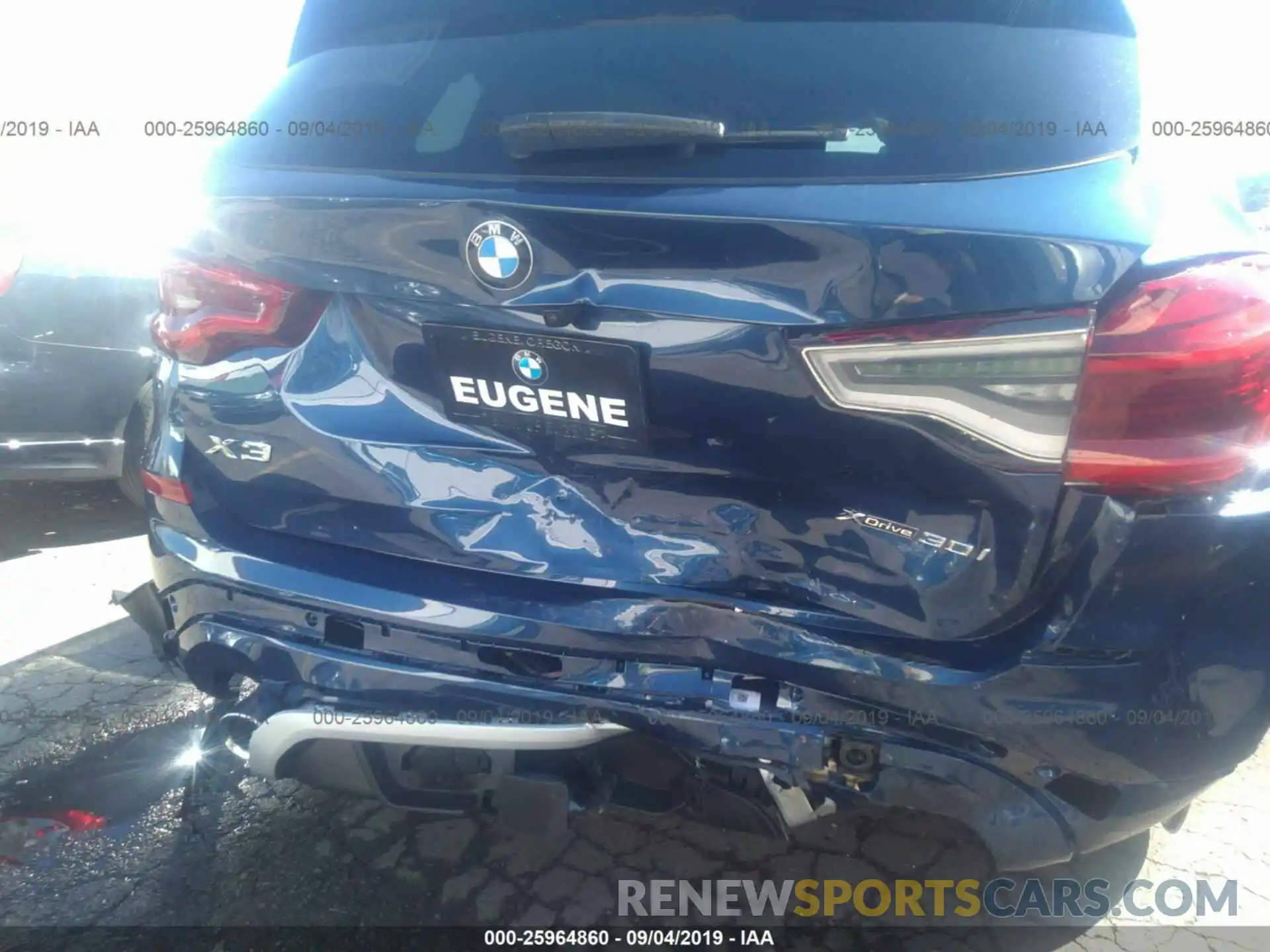 6 Photograph of a damaged car 5UXTR9C56KLR03980 BMW X3 2019