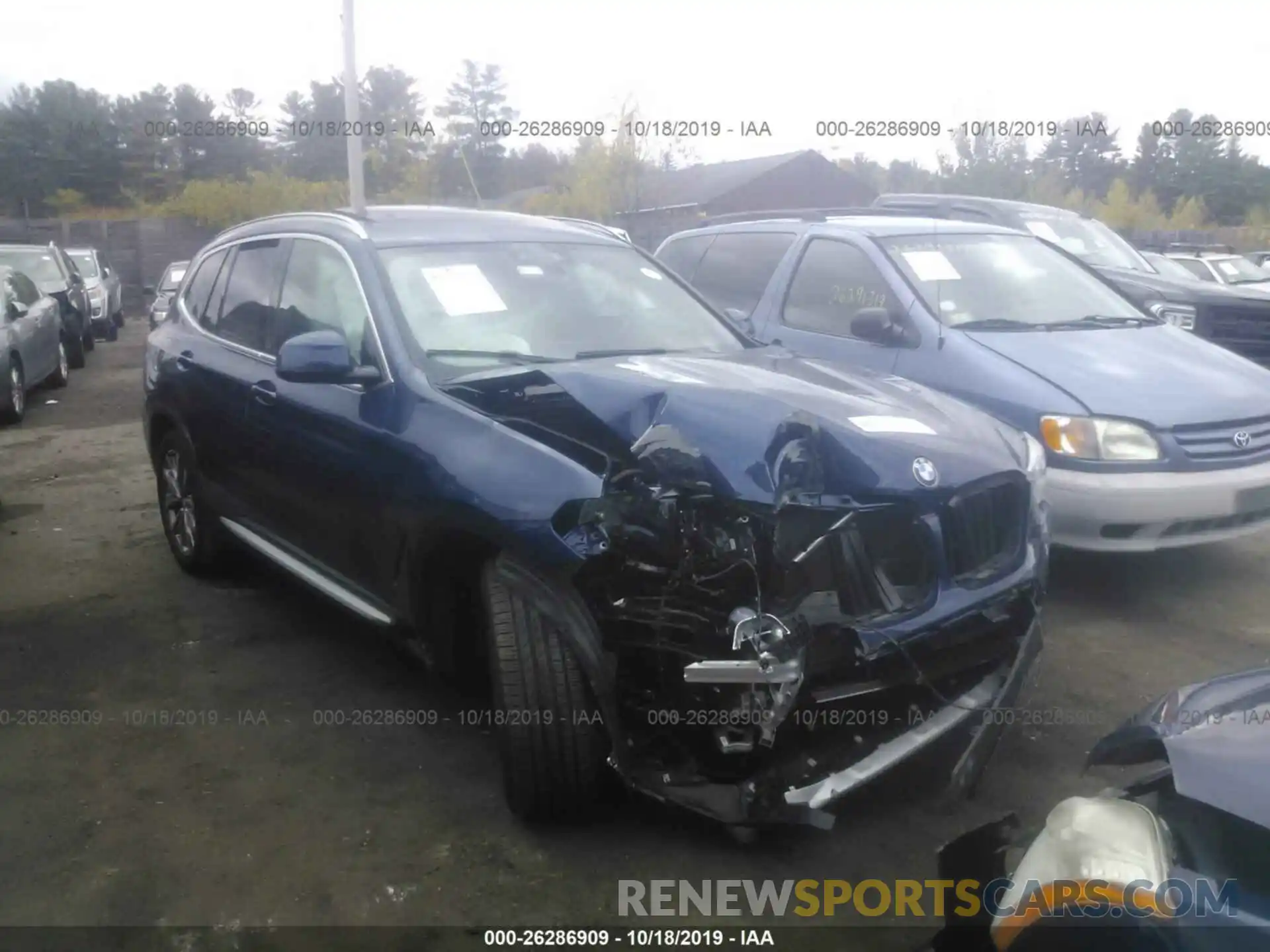 1 Photograph of a damaged car 5UXTR9C57KLP90525 BMW X3 2019