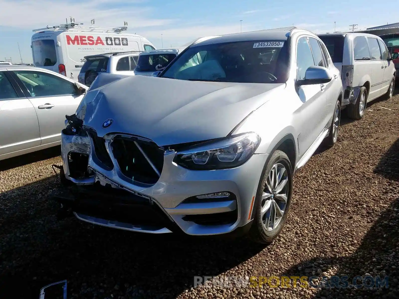 2 Photograph of a damaged car 5UXTR9C58KLE13320 BMW X3 2019