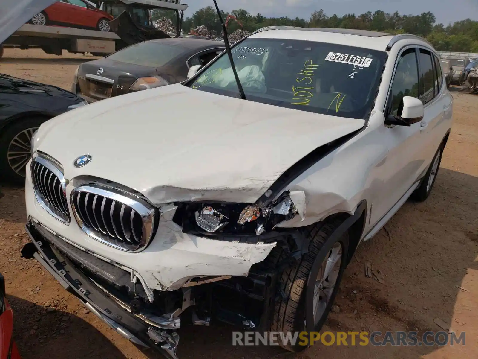 2 Photograph of a damaged car 5UXTR9C59KLE18705 BMW X3 2019