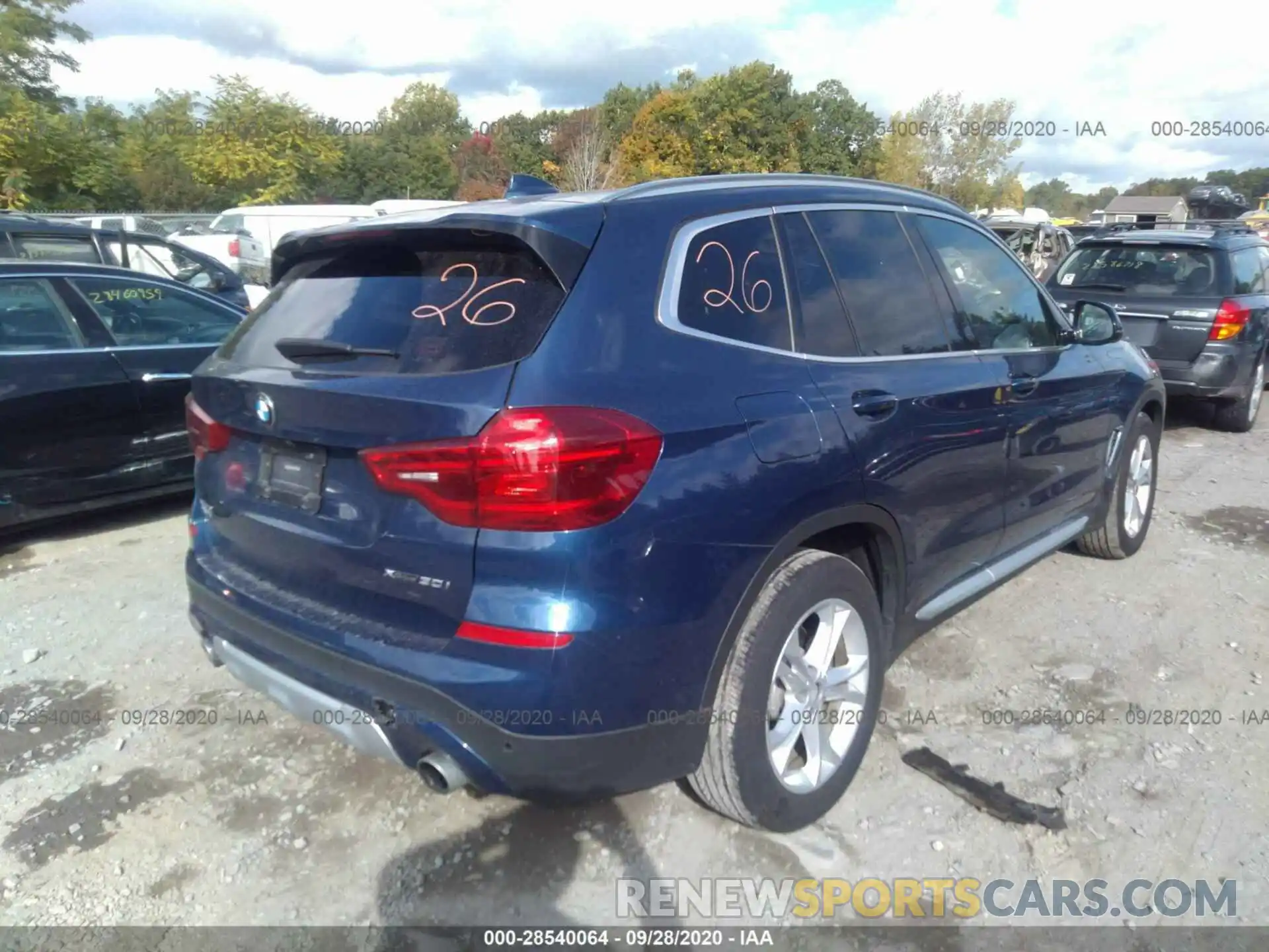 4 Фотография поврежденного автомобиля 5UXTR9C59KLR06100 BMW X3 2019