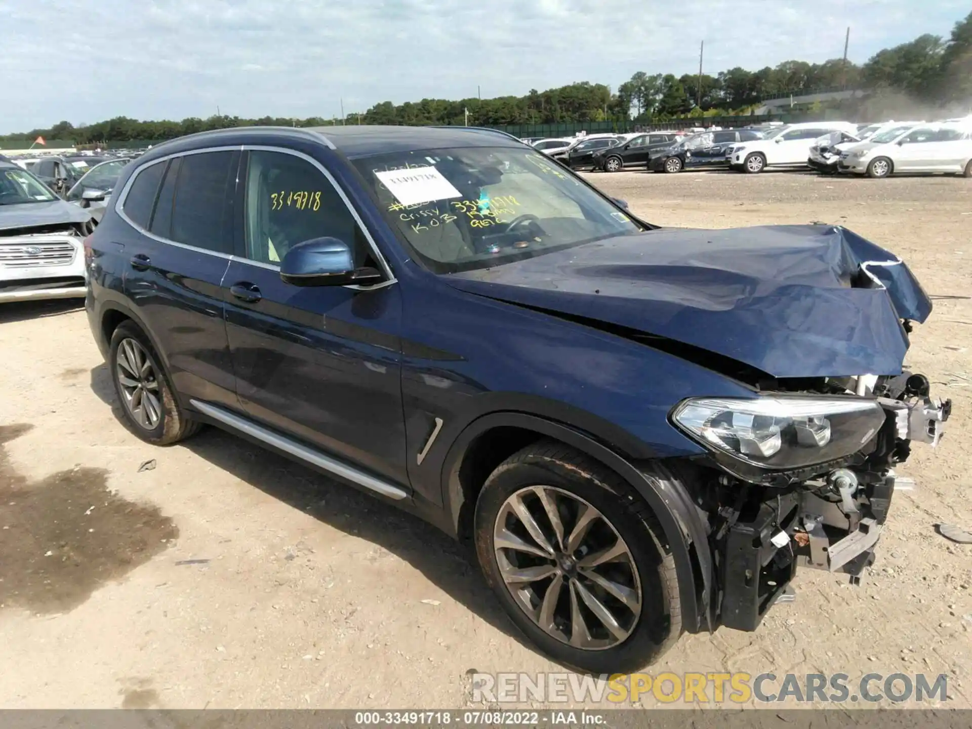 1 Photograph of a damaged car 5UXTR9C5XKLE12637 BMW X3 2019