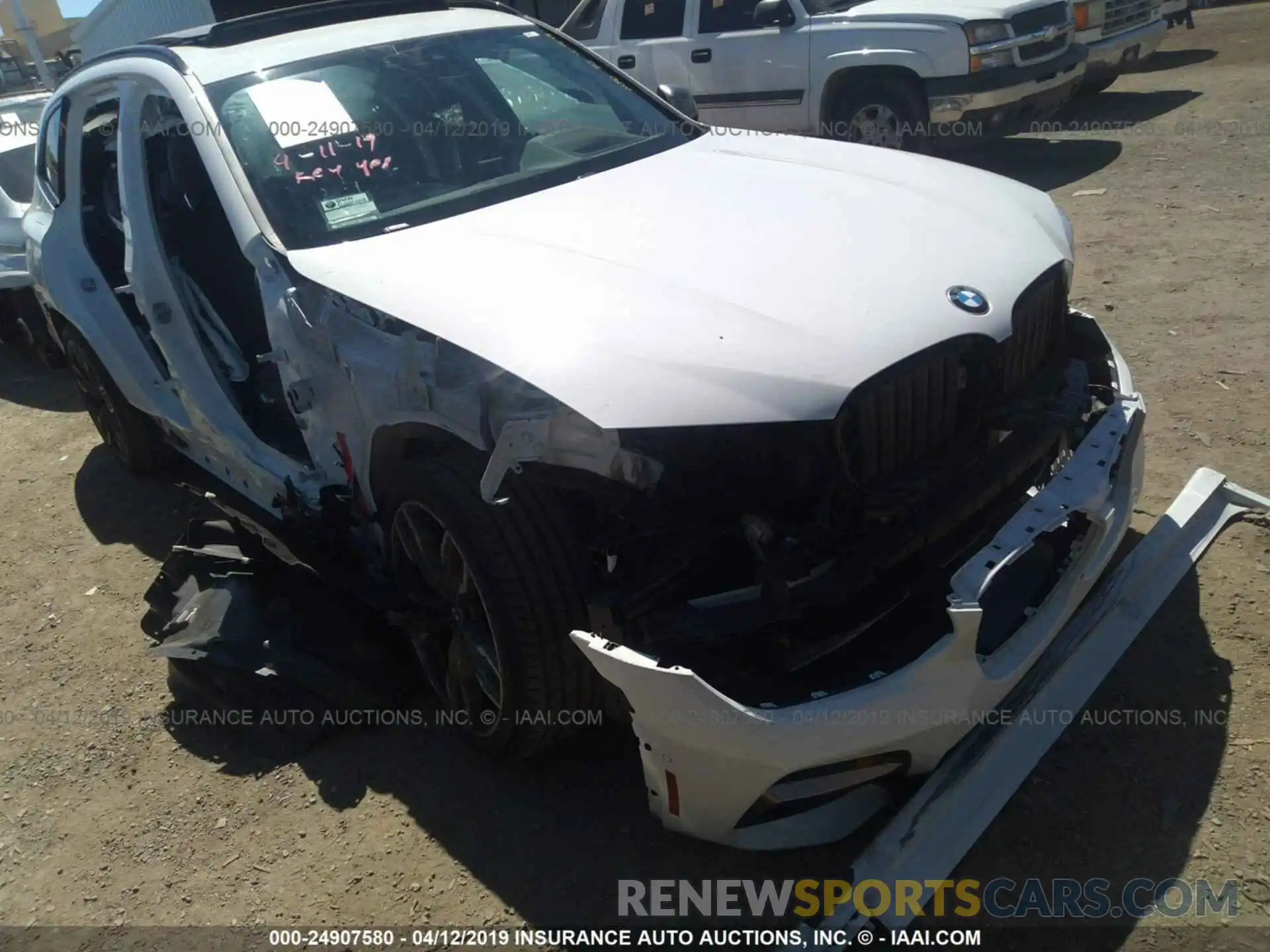 1 Photograph of a damaged car 5UXTS3C53K0Z07150 BMW X3 2019