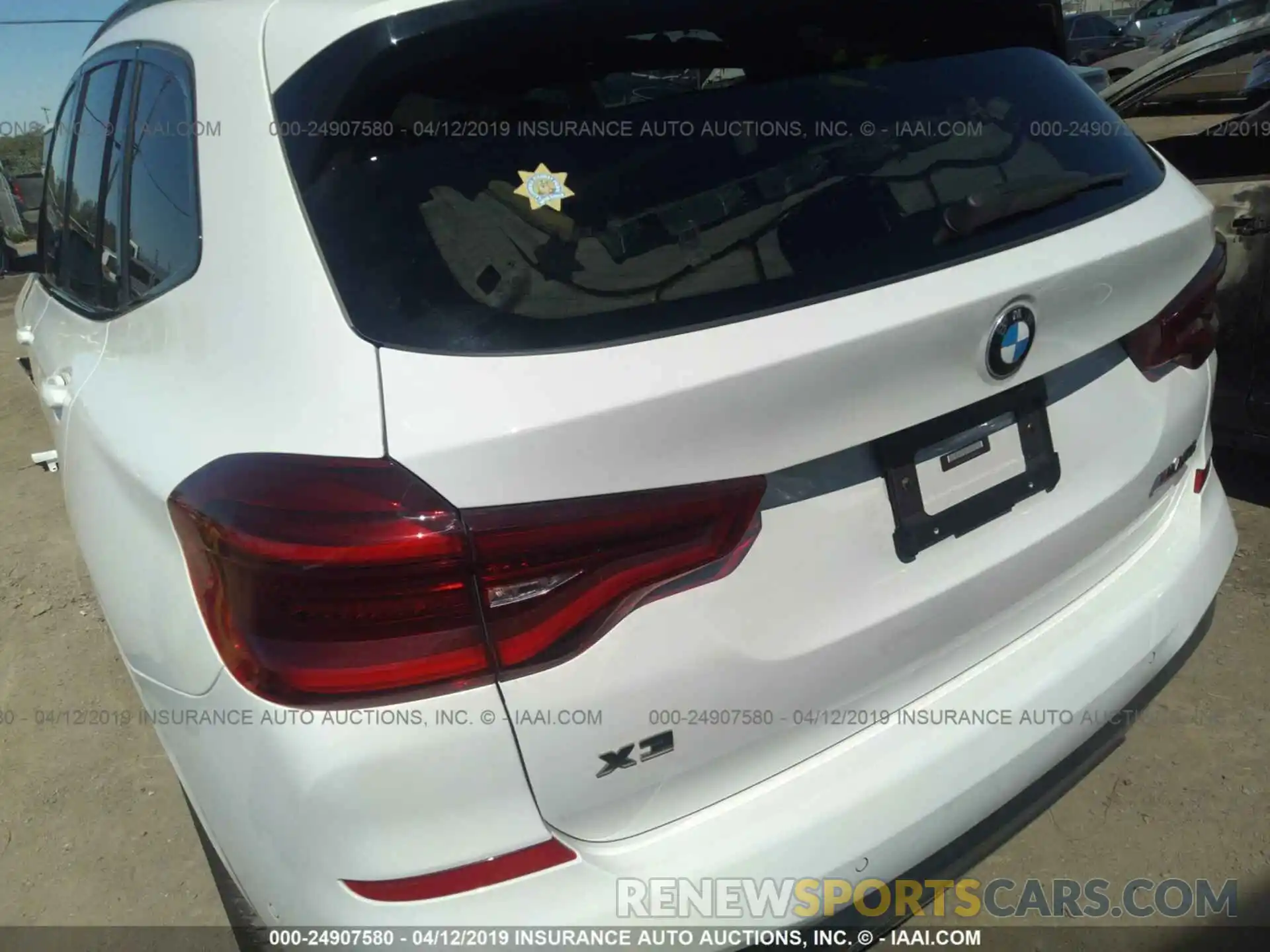 3 Photograph of a damaged car 5UXTS3C53K0Z07150 BMW X3 2019