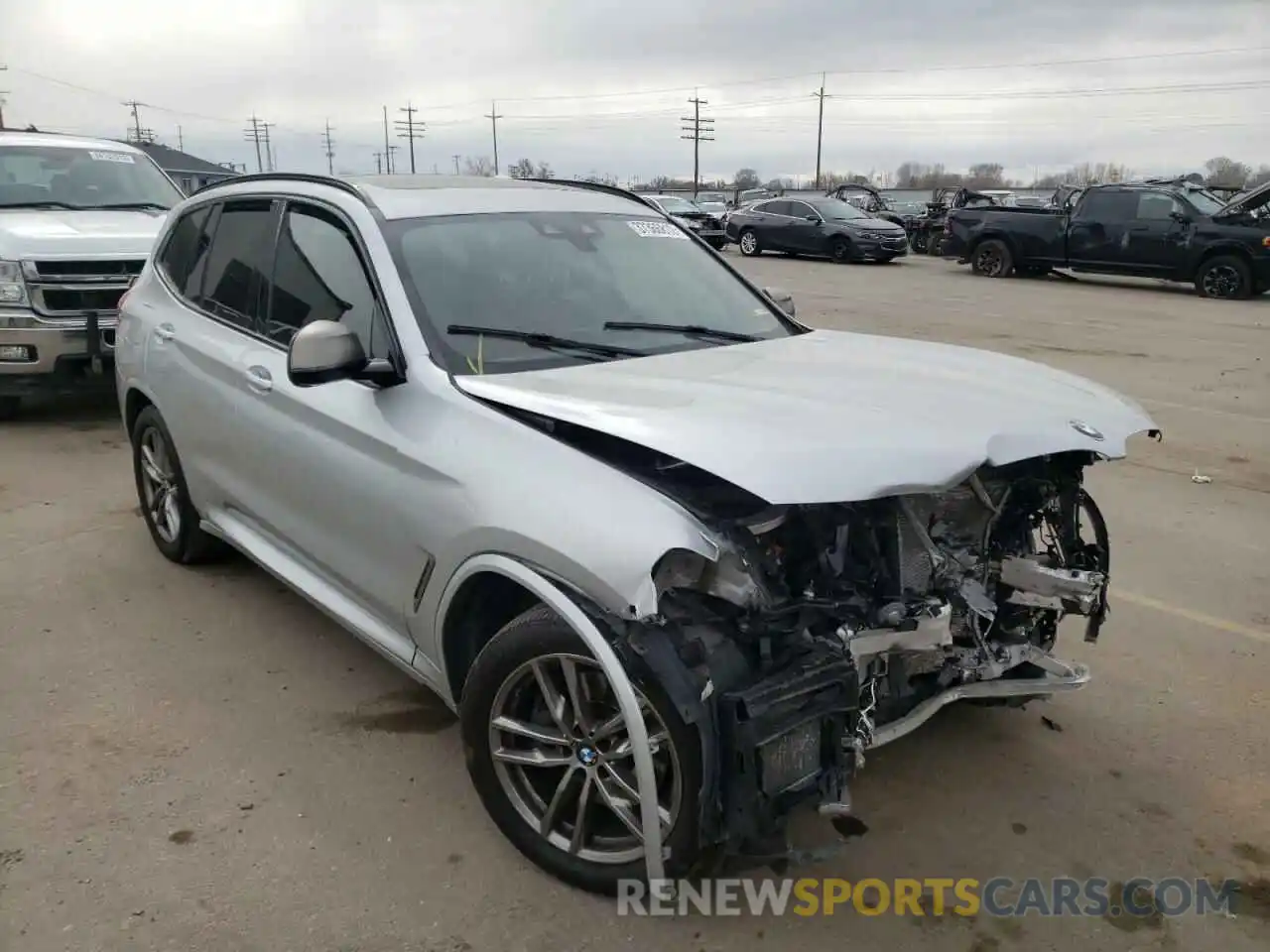 1 Photograph of a damaged car 5UXTS3C53K0Z08332 BMW X3 2019