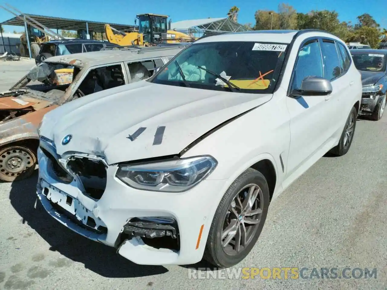 2 Photograph of a damaged car 5UXTS3C58K0Z02932 BMW X3 2019