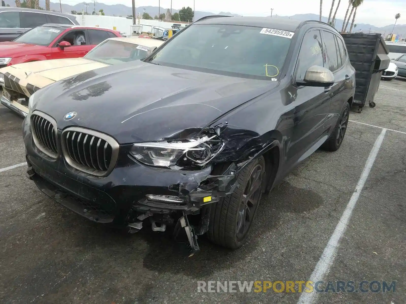 2 Photograph of a damaged car 5UXTS3C58K0Z04003 BMW X3 2019