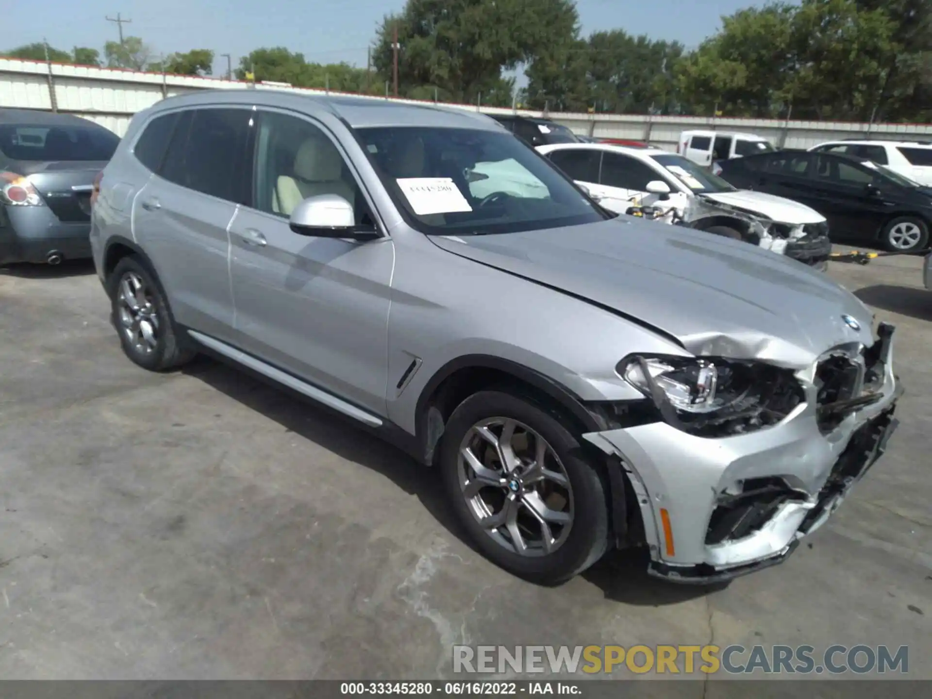 1 Photograph of a damaged car 5UXTS1C00L9D06268 BMW X3 2020