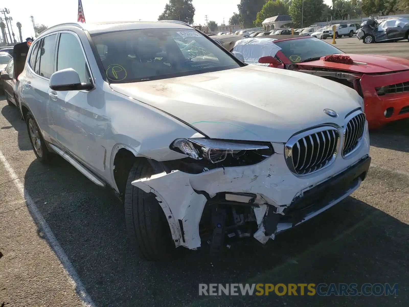 1 Photograph of a damaged car 5UXTY3C00L9B75742 BMW X3 2020