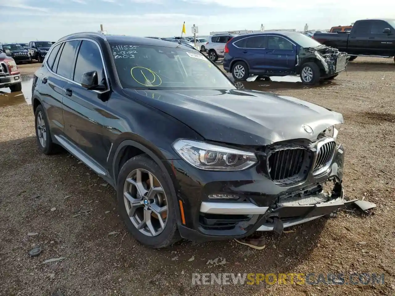 1 Photograph of a damaged car 5UXTY3C00L9D03803 BMW X3 2020