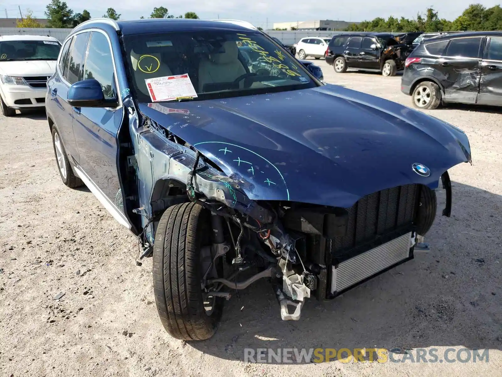 1 Photograph of a damaged car 5UXTY3C00LLU69917 BMW X3 2020