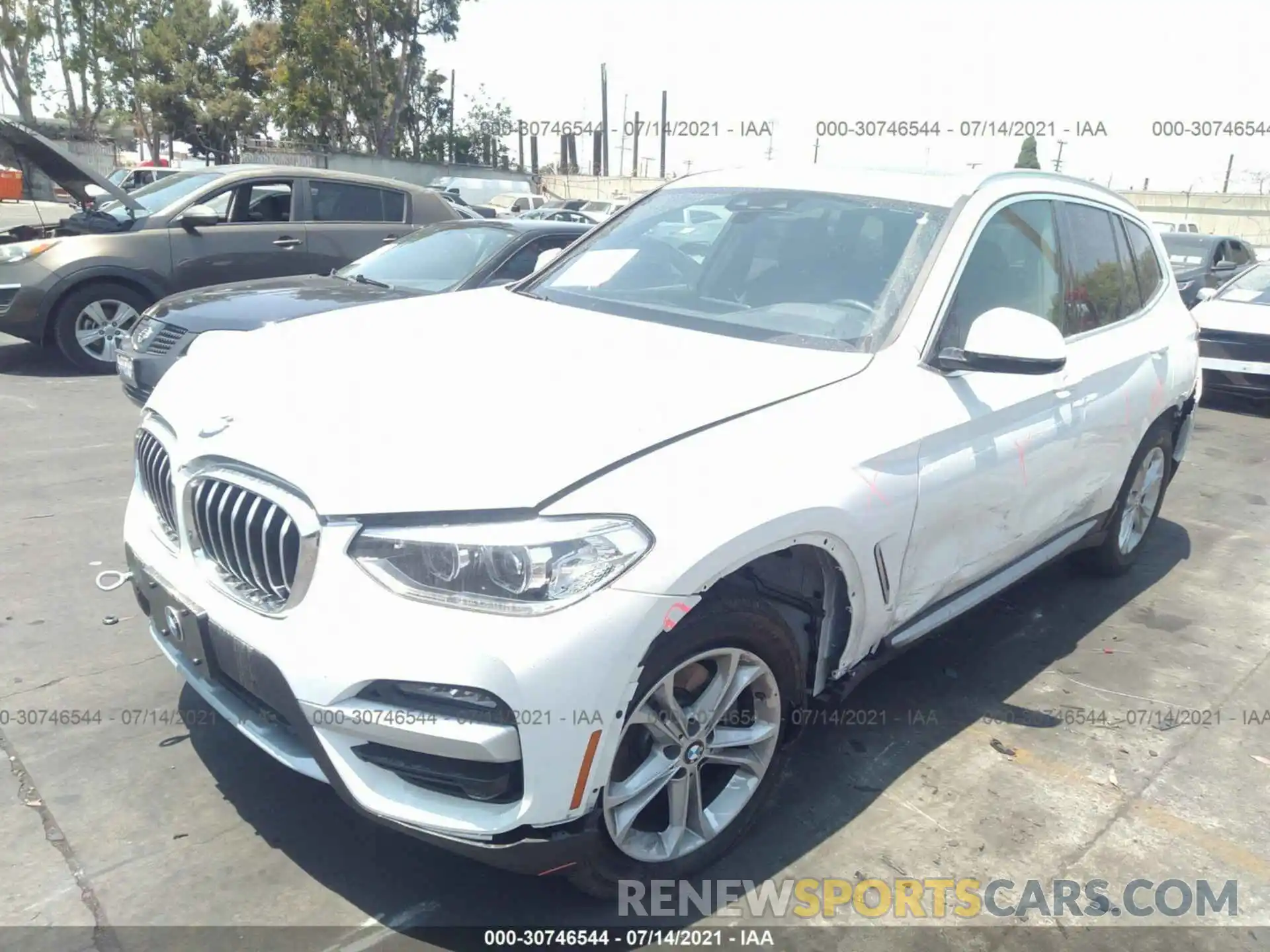 2 Photograph of a damaged car 5UXTY3C01L9B53121 BMW X3 2020