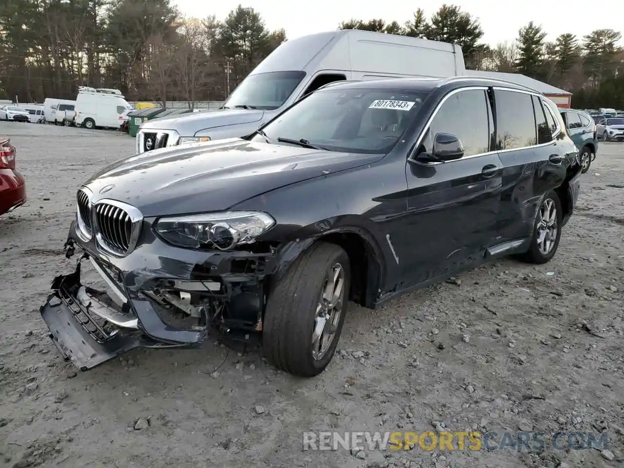 1 Фотография поврежденного автомобиля 5UXTY3C01L9C19103 BMW X3 2020