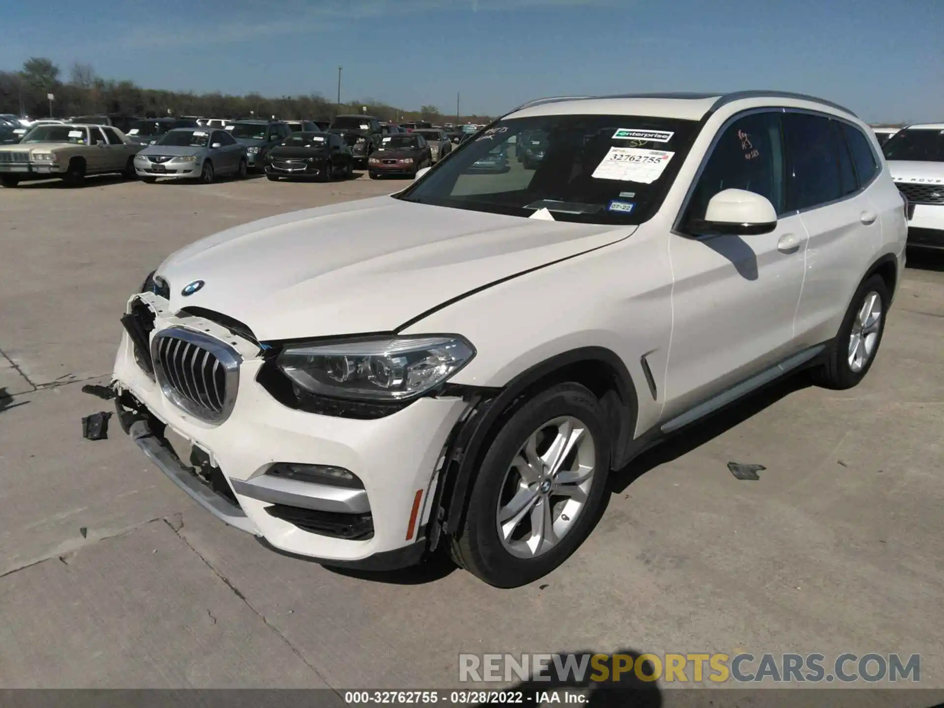 2 Photograph of a damaged car 5UXTY3C01LLE55236 BMW X3 2020