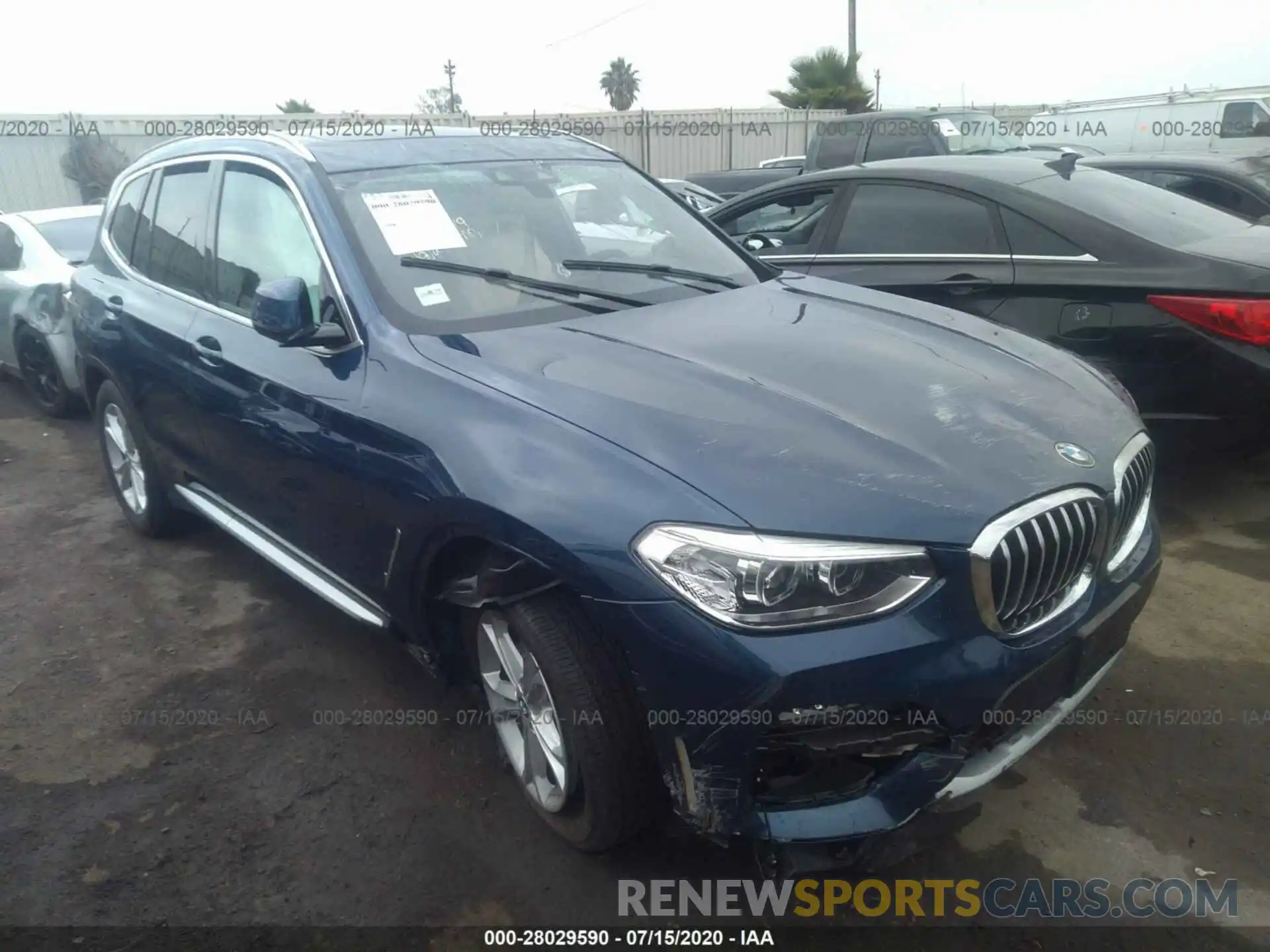 1 Photograph of a damaged car 5UXTY3C03L9B49135 BMW X3 2020