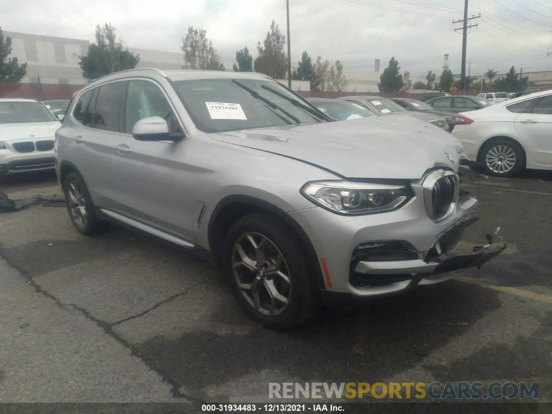 1 Photograph of a damaged car 5UXTY3C03L9B67036 BMW X3 2020