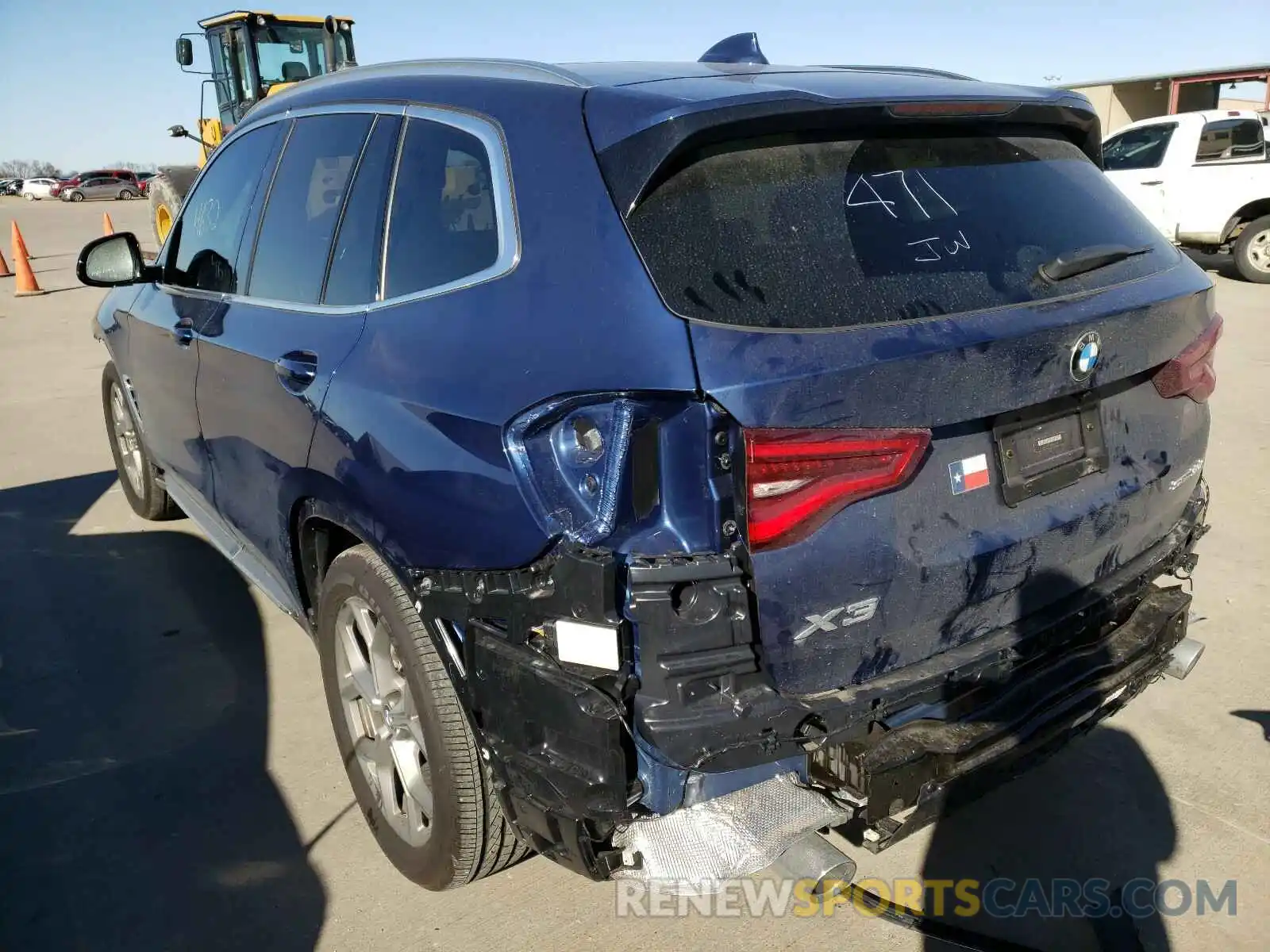 3 Photograph of a damaged car 5UXTY3C04L9B95721 BMW X3 2020