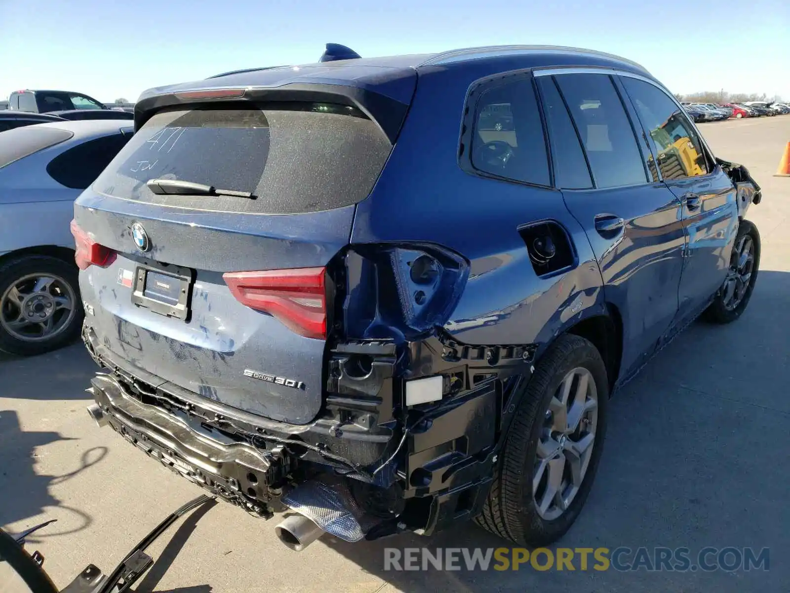 4 Фотография поврежденного автомобиля 5UXTY3C04L9B95721 BMW X3 2020