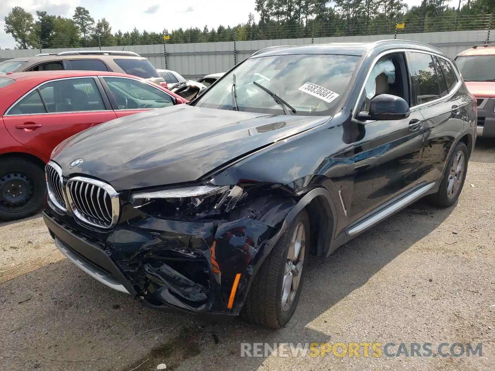 2 Photograph of a damaged car 5UXTY3C04LLE54842 BMW X3 2020