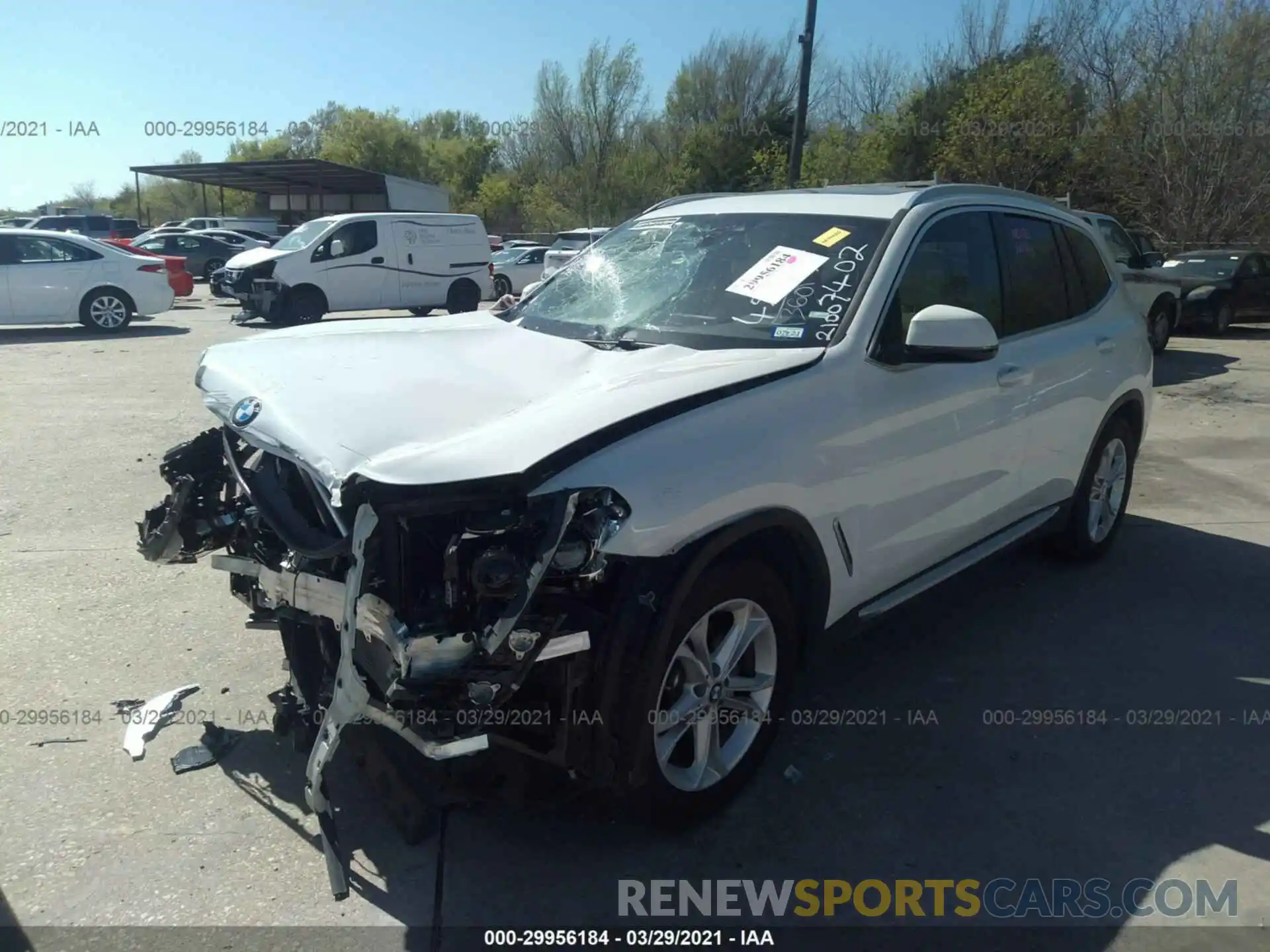 2 Photograph of a damaged car 5UXTY3C04LLE55229 BMW X3 2020