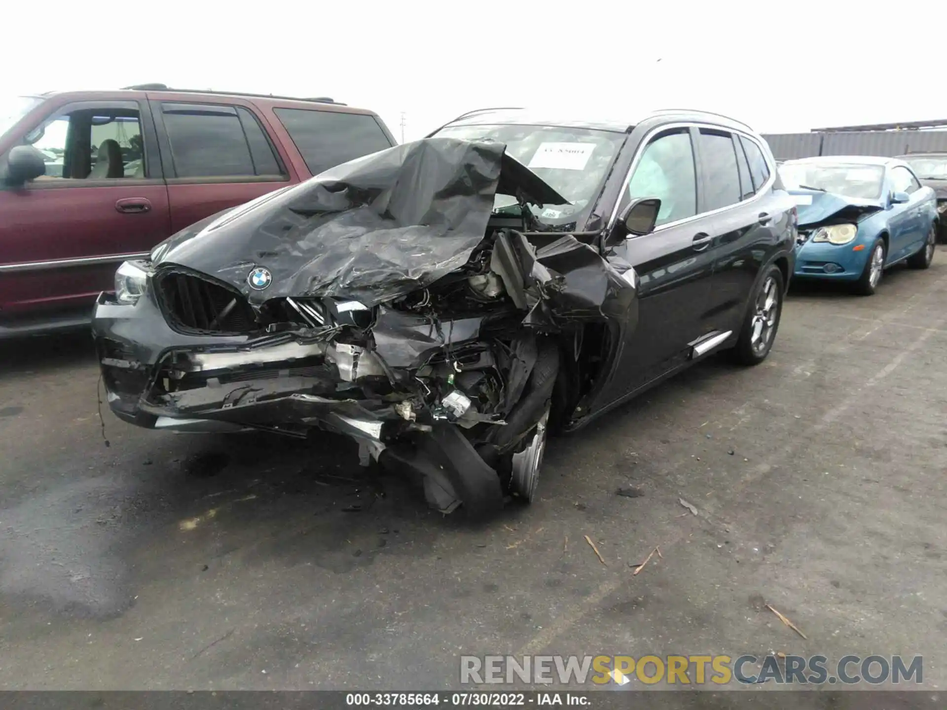 2 Photograph of a damaged car 5UXTY3C05L9C47583 BMW X3 2020