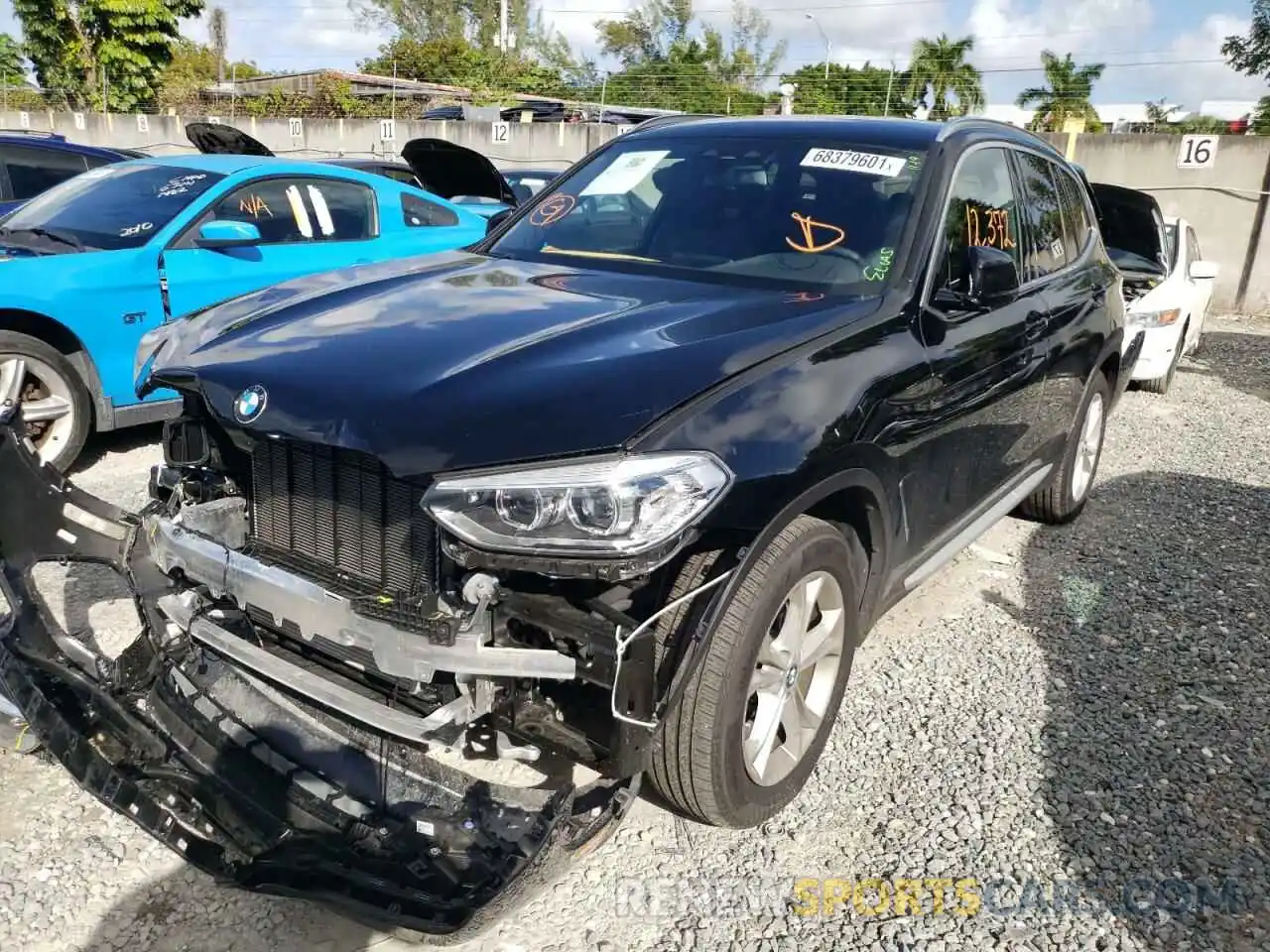 2 Photograph of a damaged car 5UXTY3C05L9C51391 BMW X3 2020