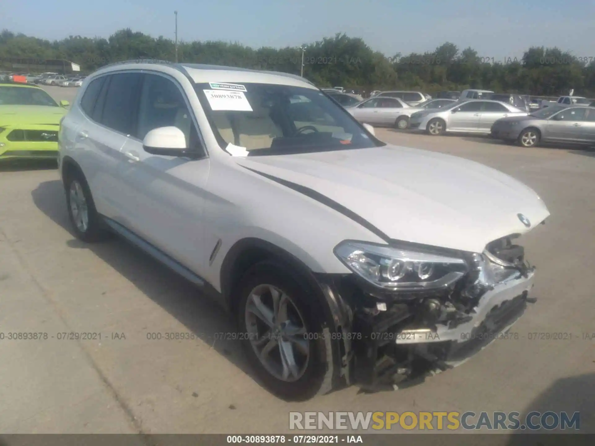 1 Photograph of a damaged car 5UXTY3C05LLE55322 BMW X3 2020