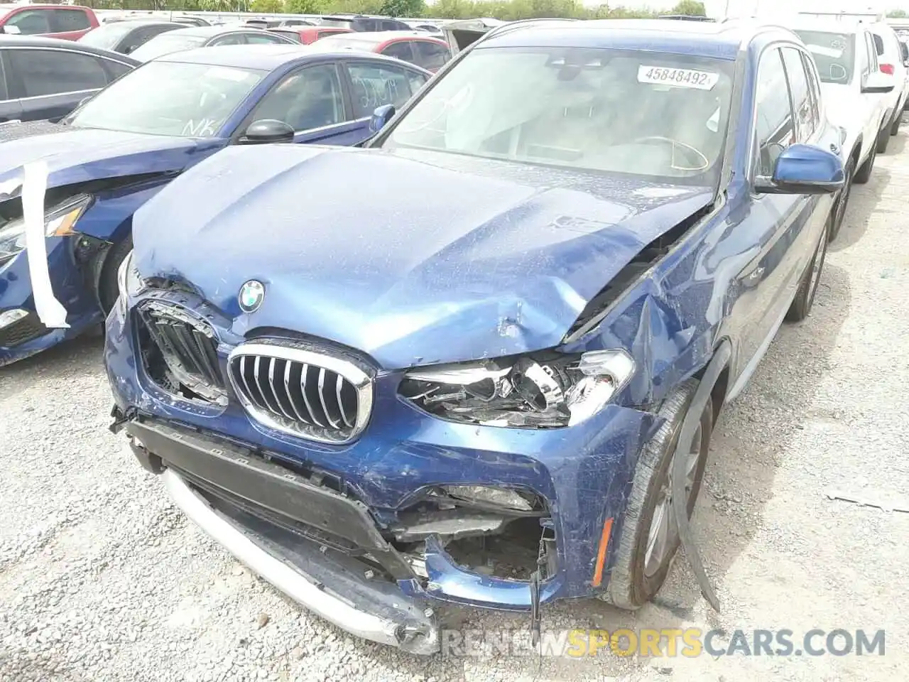 2 Photograph of a damaged car 5UXTY3C06L9D50656 BMW X3 2020